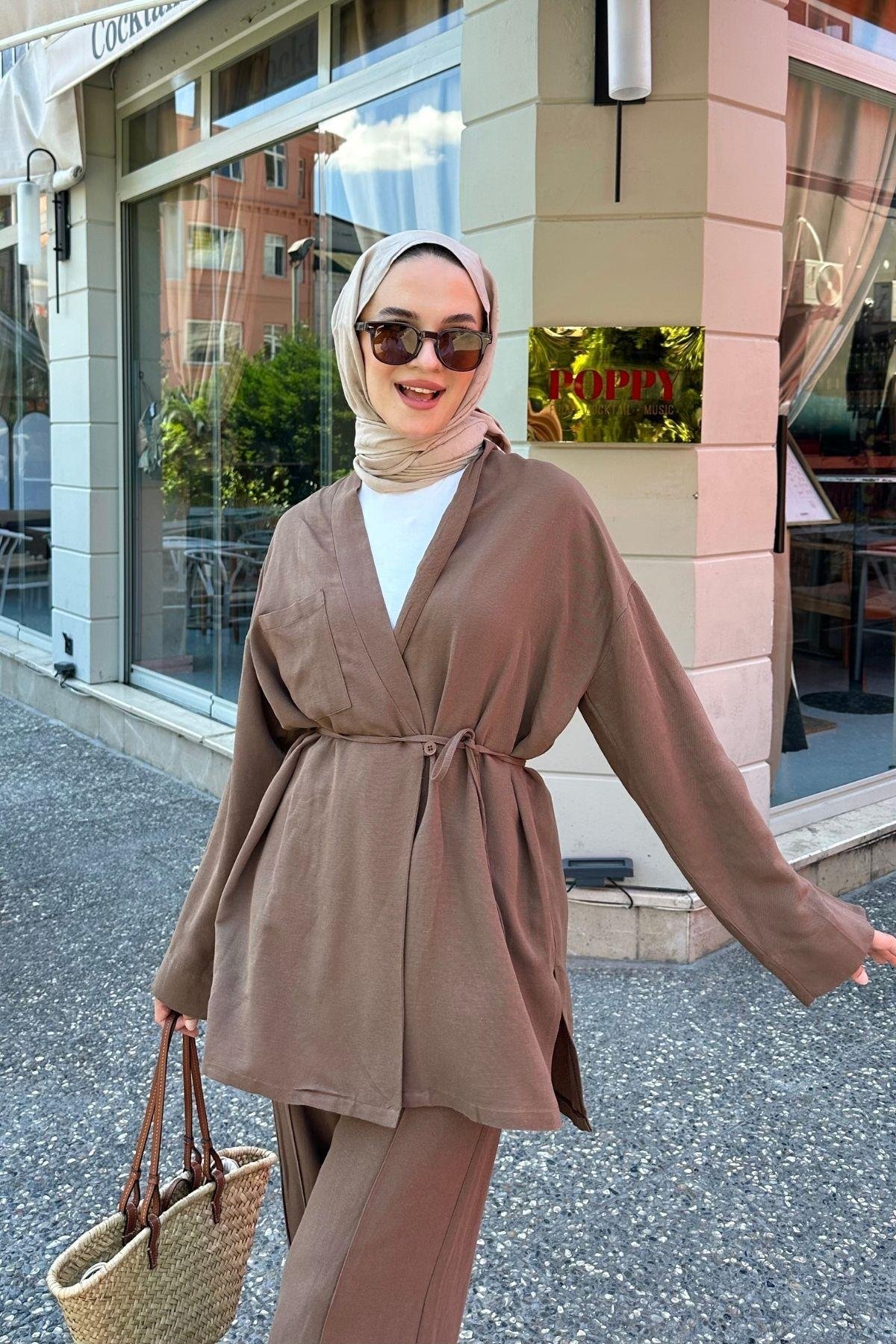 Rita Keten Oversize Takım Kahverengi