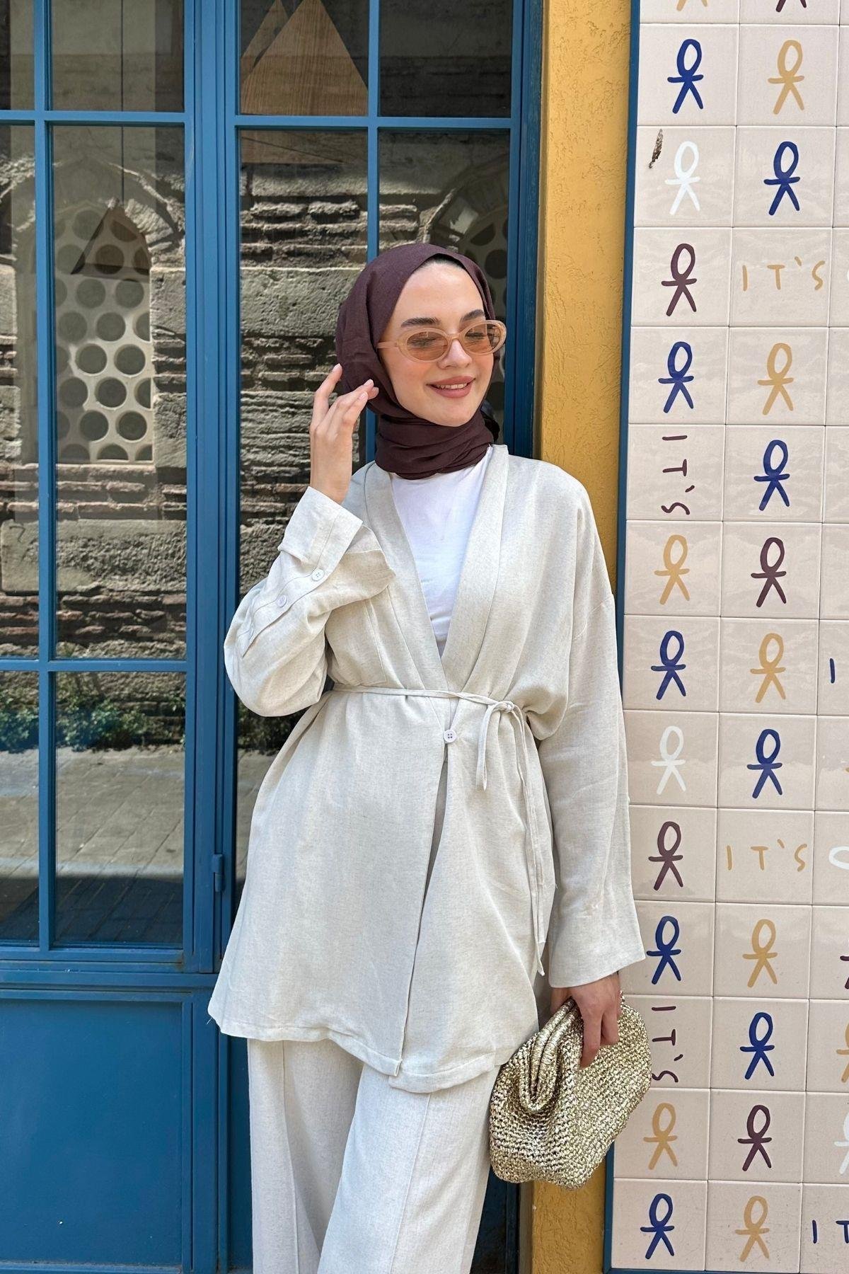 Rita Keten Oversize Takım Naturel