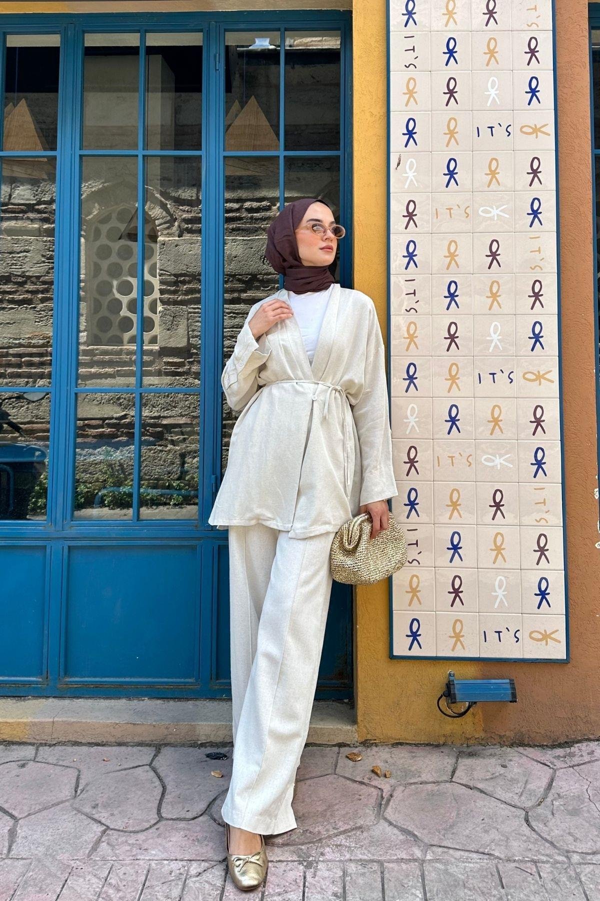 Rita Keten Oversize Takım Naturel