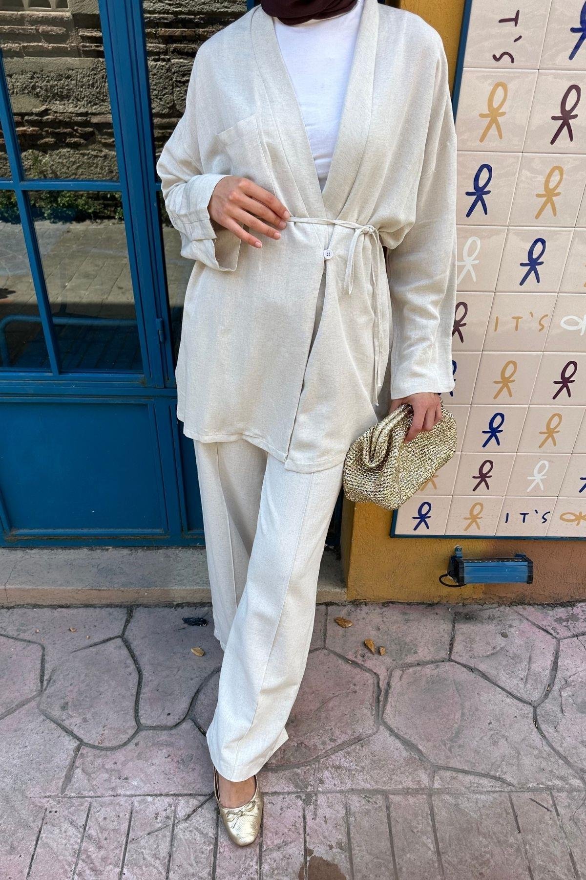 Rita Keten Oversize Takım Naturel