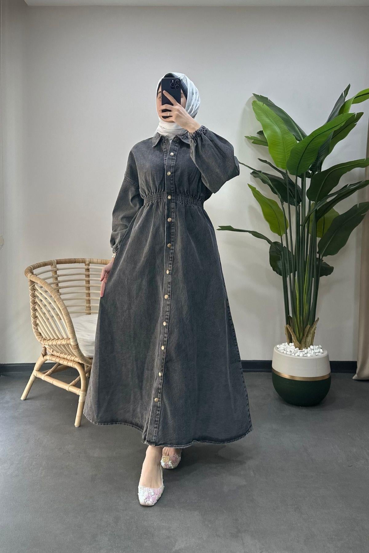 Rodi Denim Elbise Antrasit