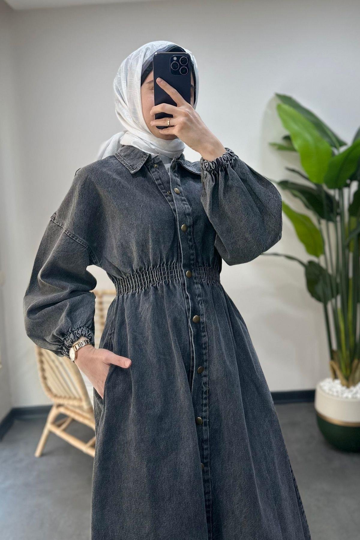 Rodi Denim Elbise Antrasit