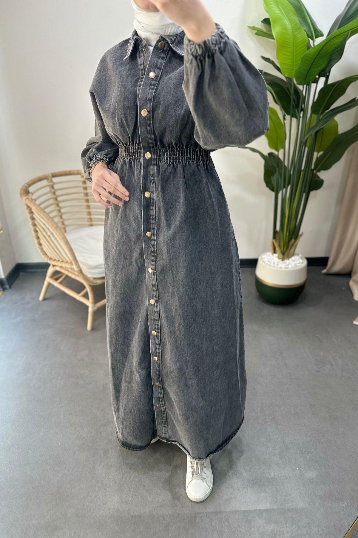 Rodi Denim Elbise Antrasit