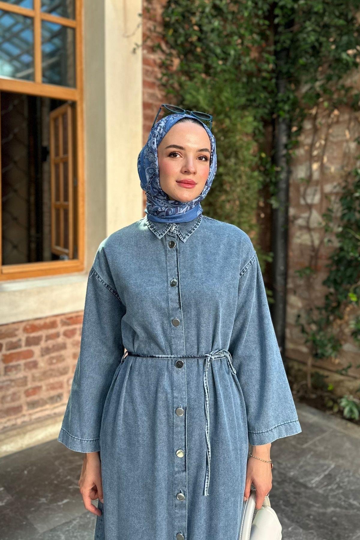 Rodi Denim Elbise Mavi