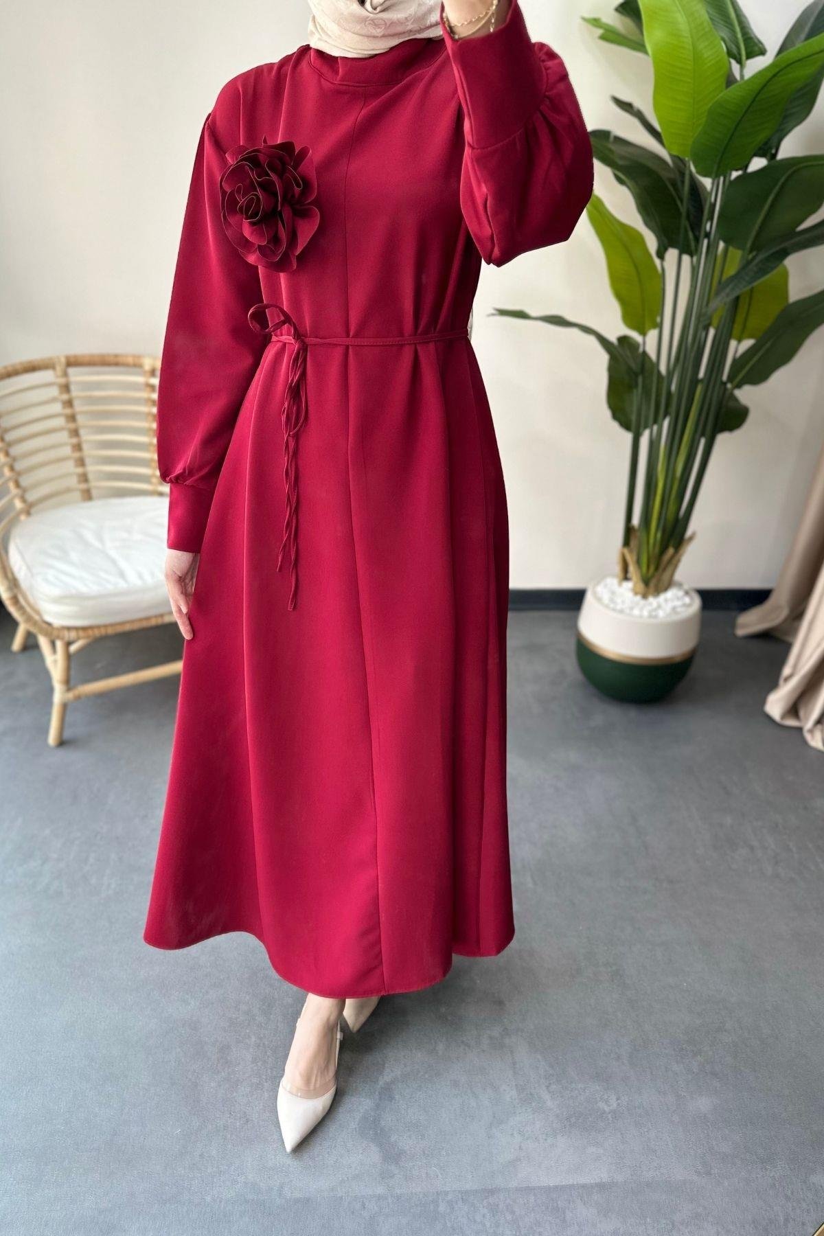 Rose Elbise Bordo