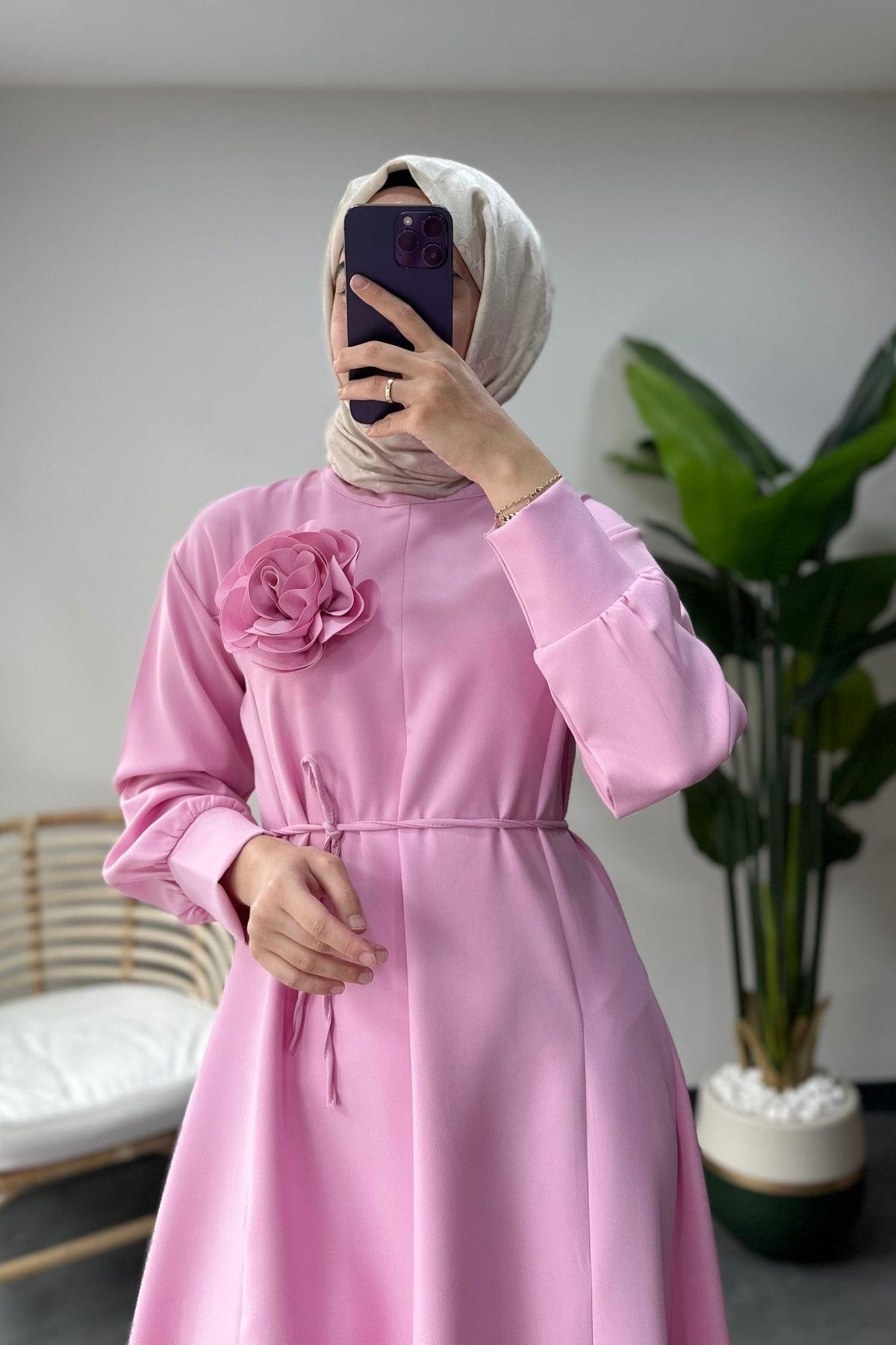 Rose Elbise Pembe
