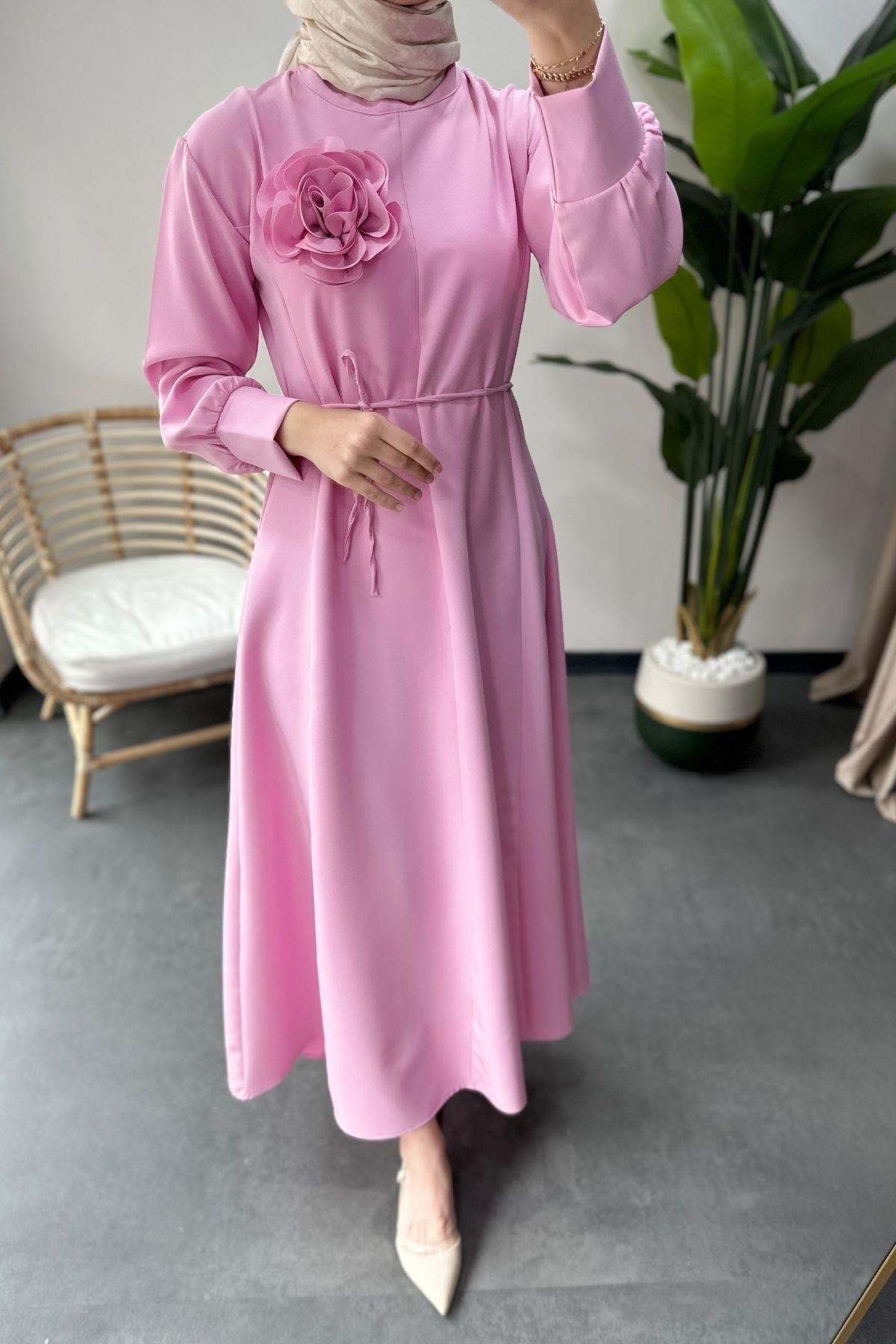 Rose Elbise Pembe