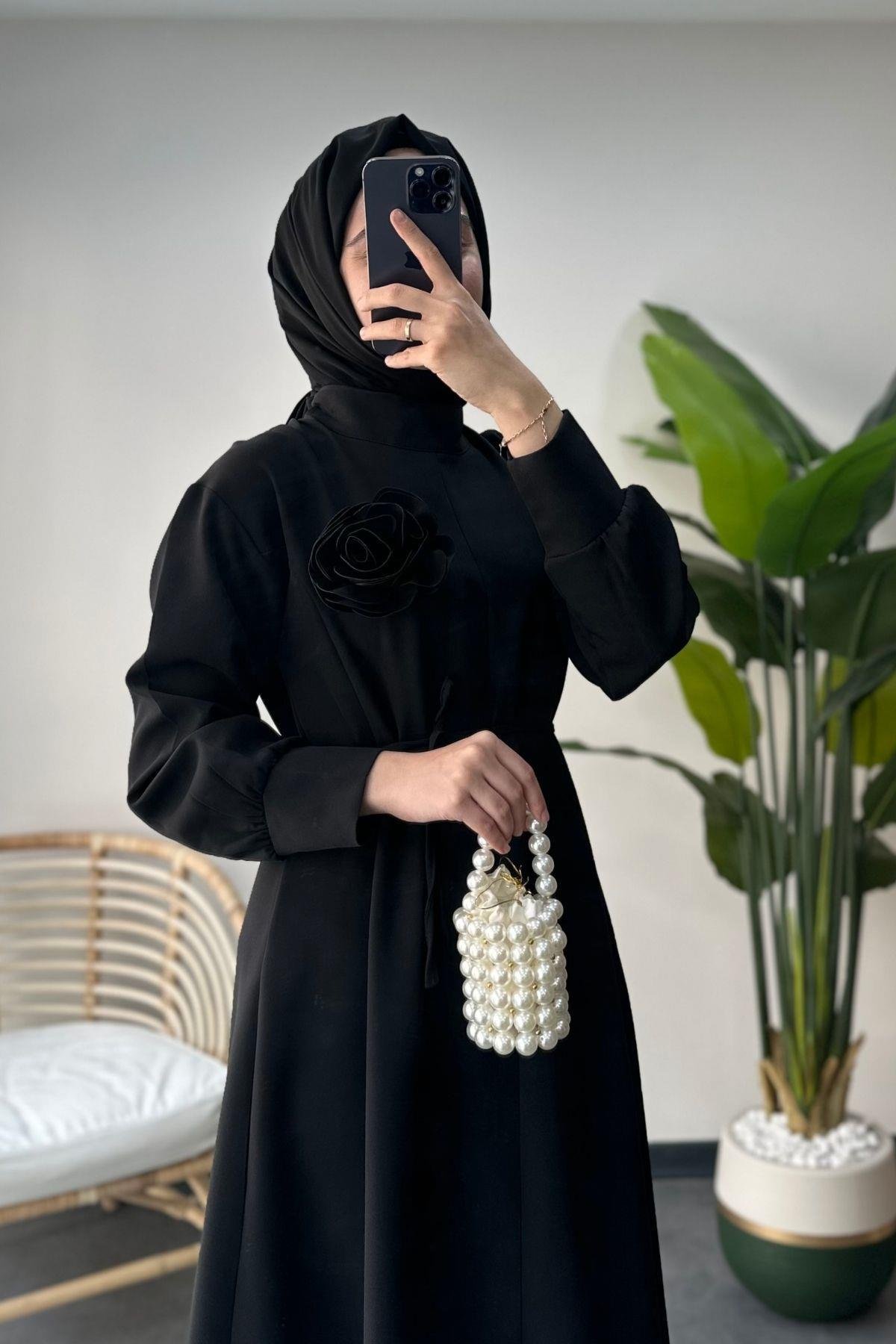 Rose Elbise Siyah