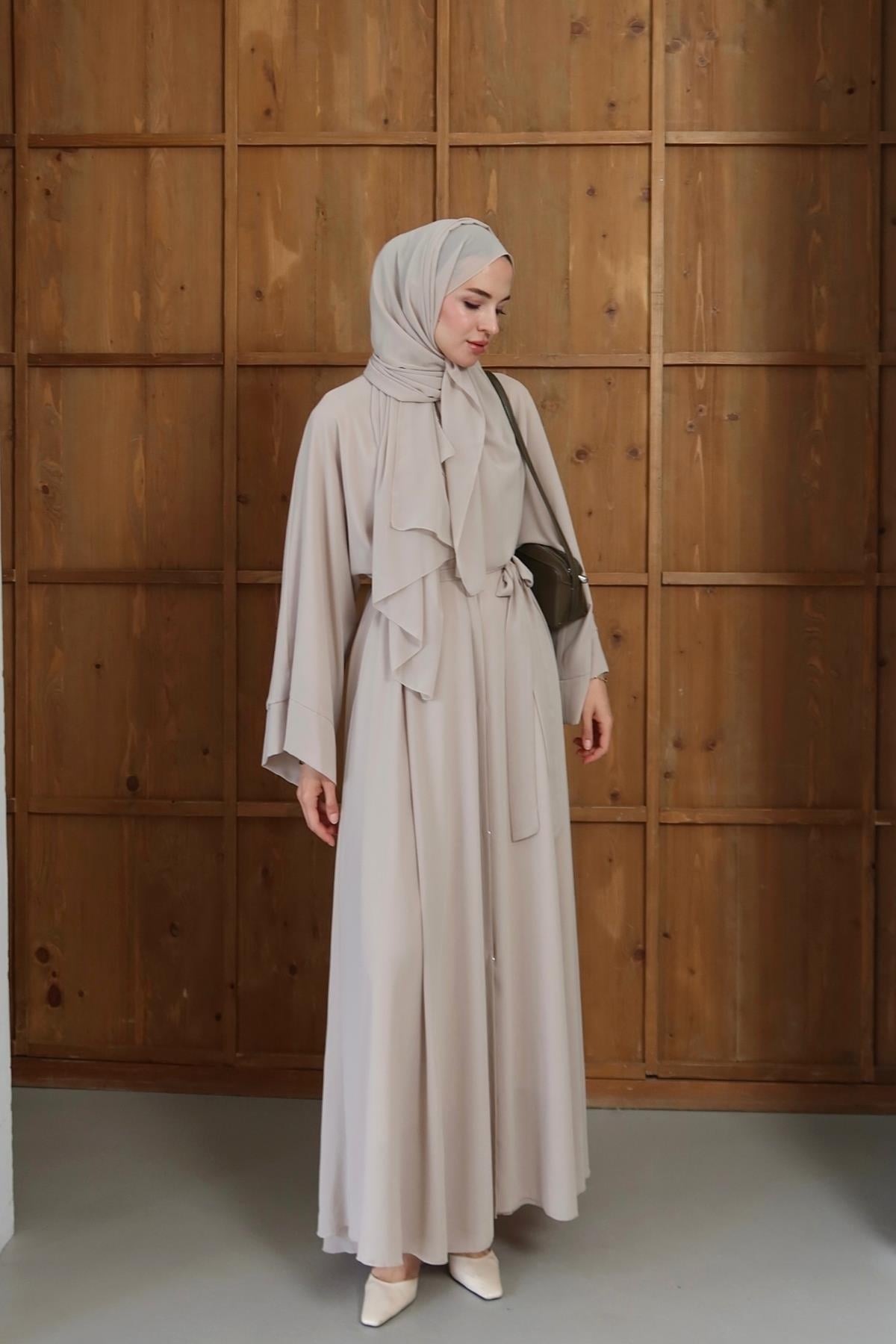 Royal Şallı Abaya Bej