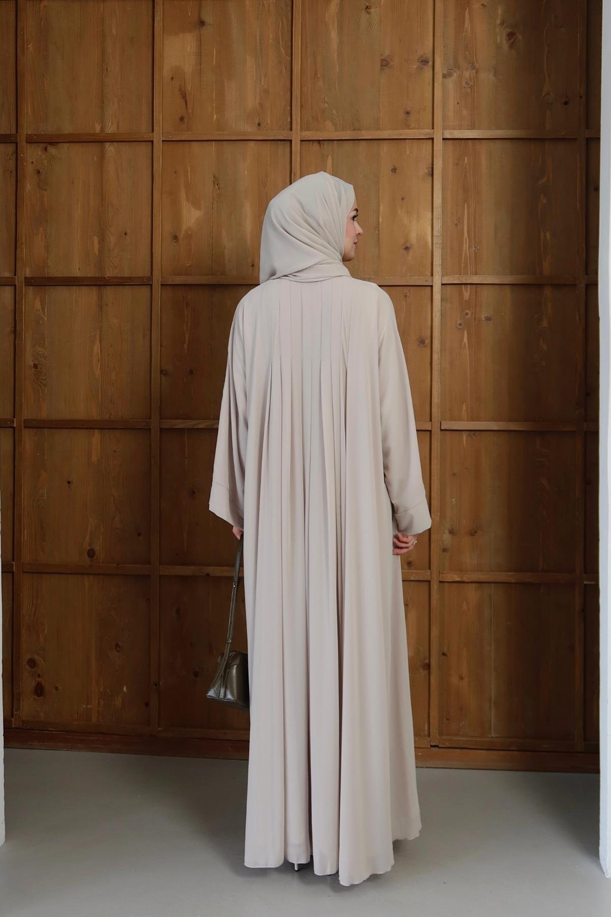 Royal Şallı Abaya Bej