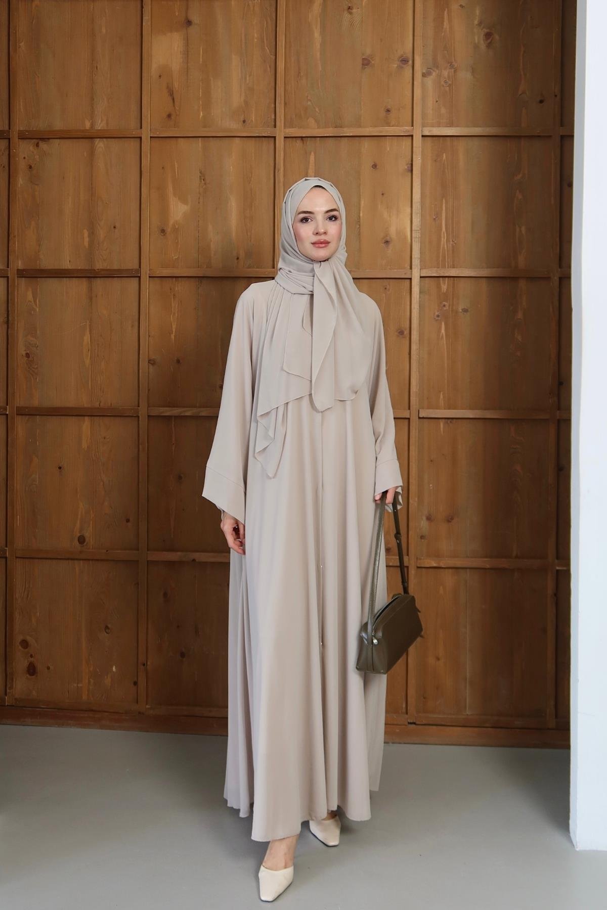 Royal Şallı Abaya Bej