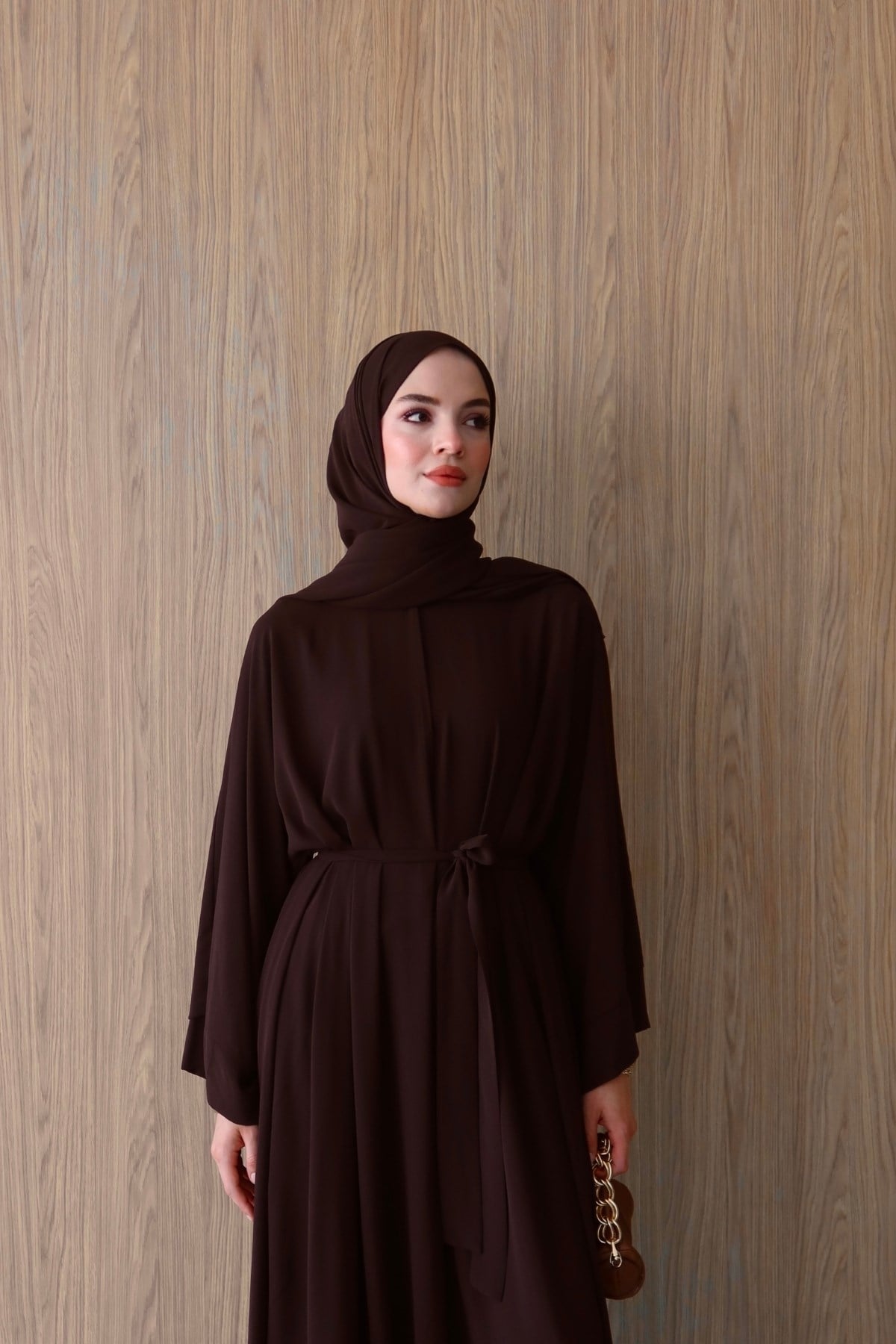 Royal Şallı Abaya Kahve