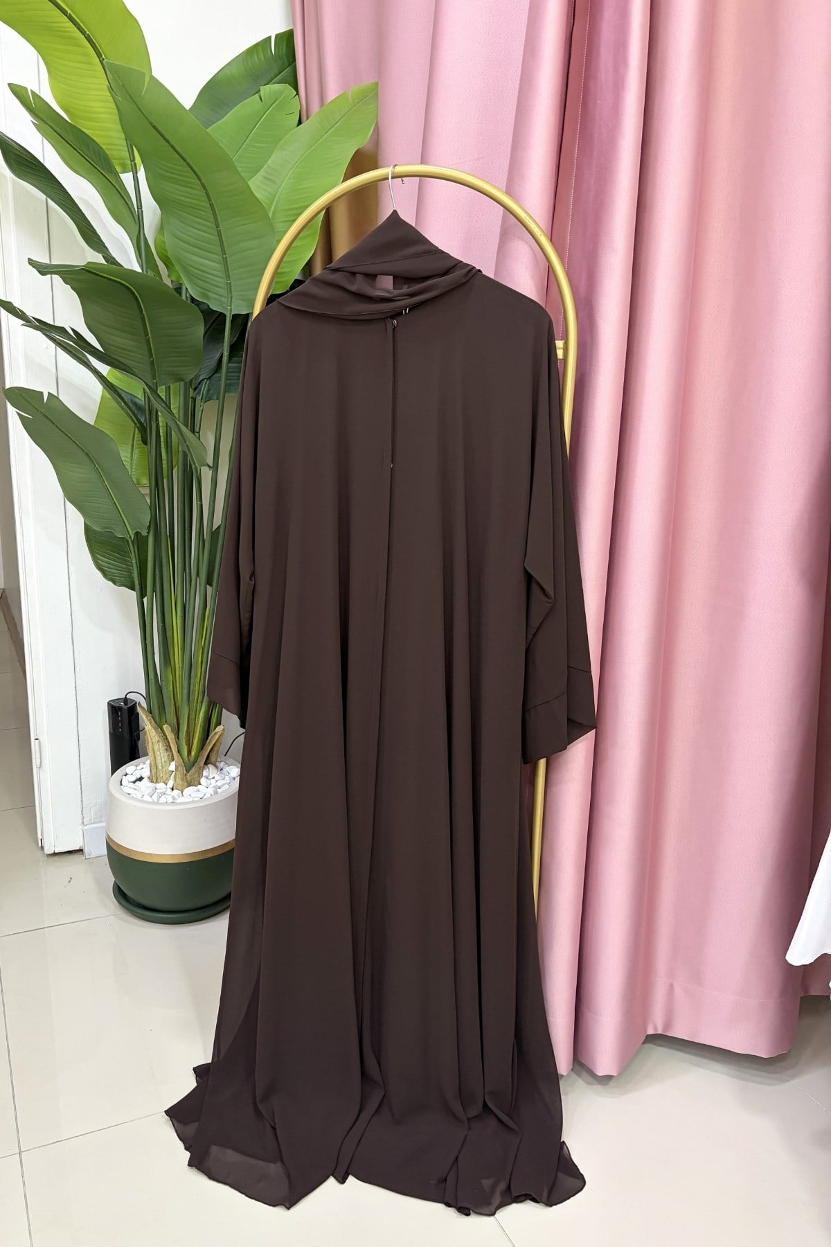 Royal Şallı Abaya Kahve