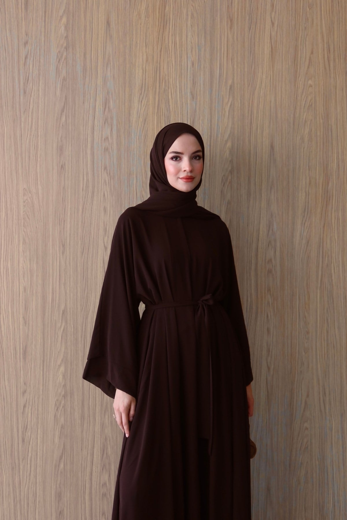 Royal Şallı Abaya Kahve