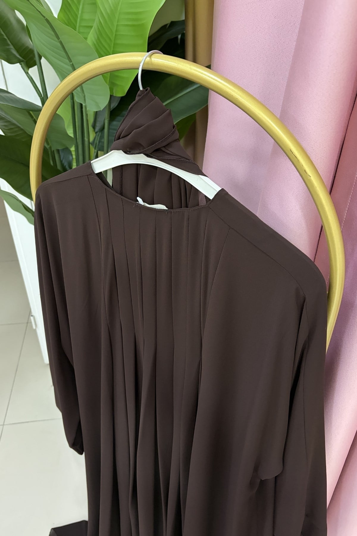 Royal Şallı Abaya Kahve