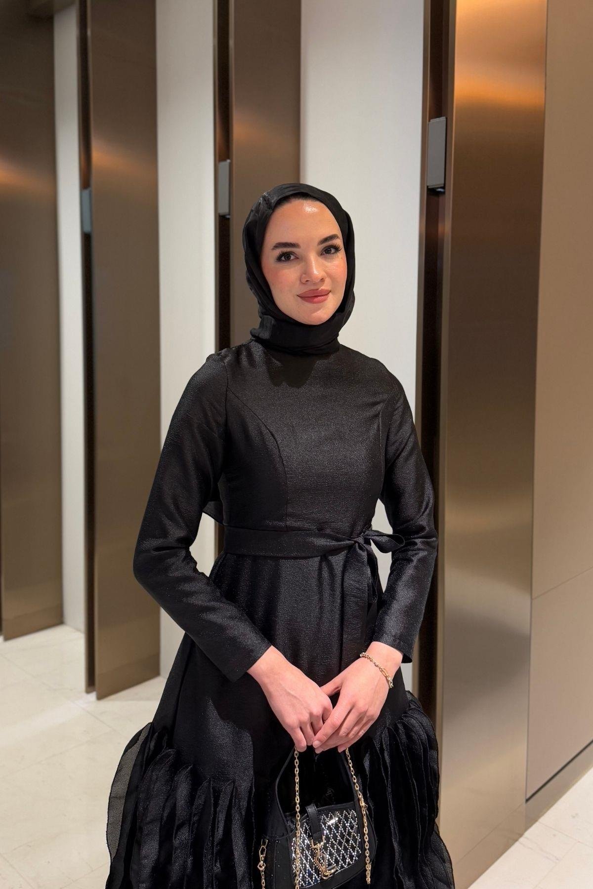 Roza Elbise Siyah