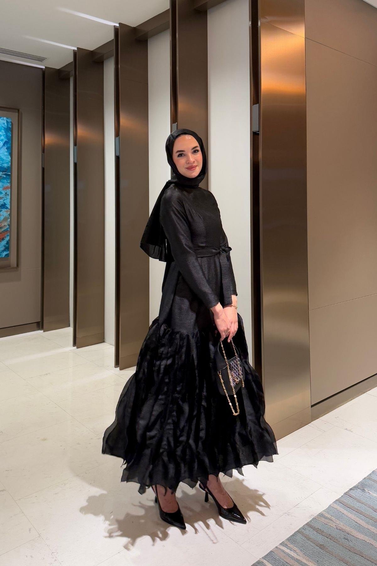 Roza Elbise Siyah