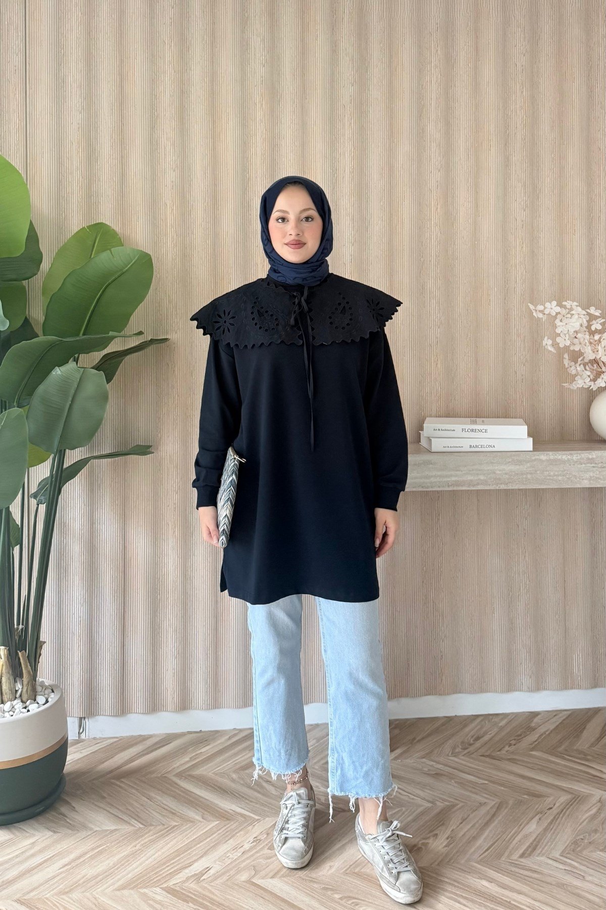 Siena Yakalı Tunik Lacivert