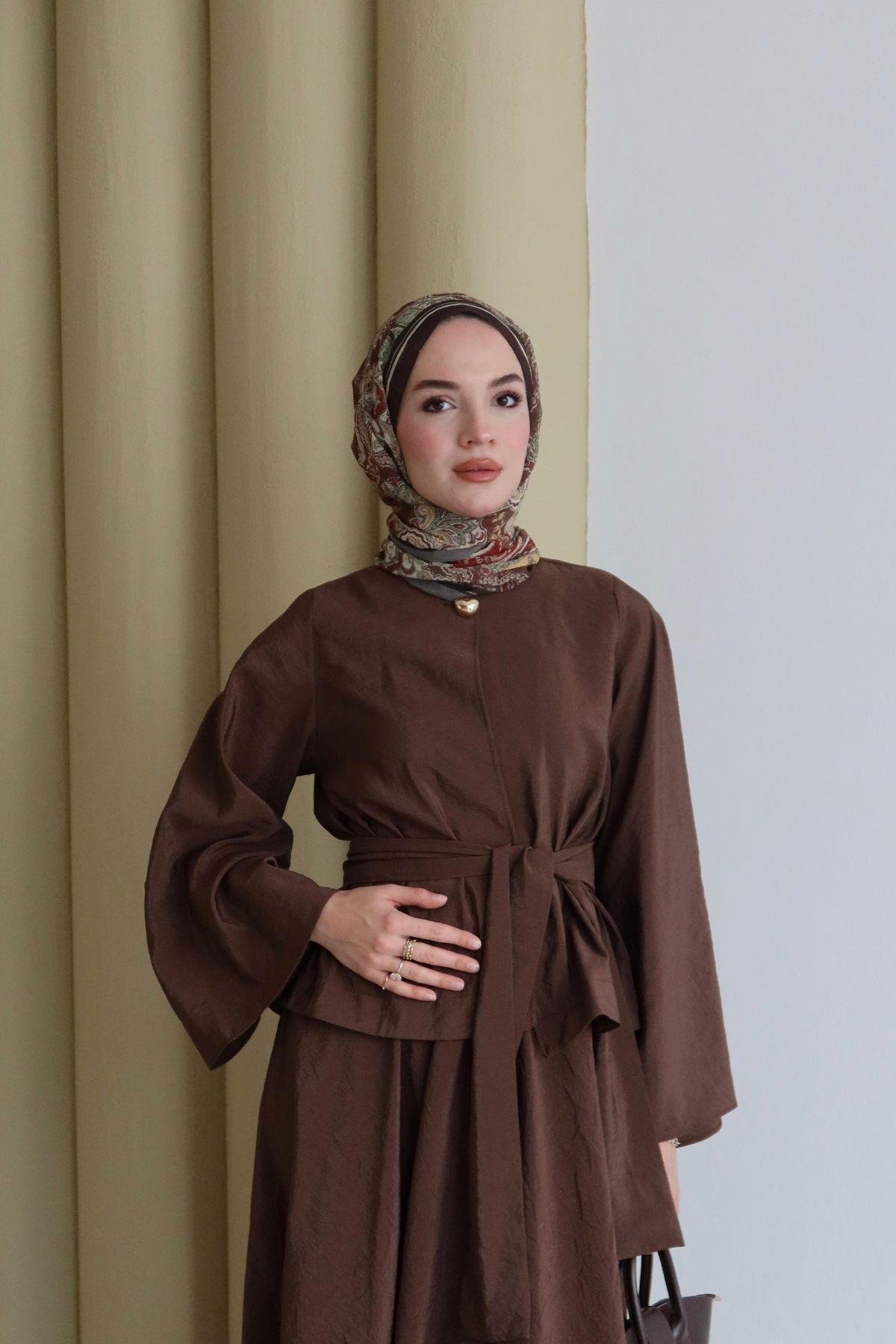 Velina Crush Takım Kahverengi