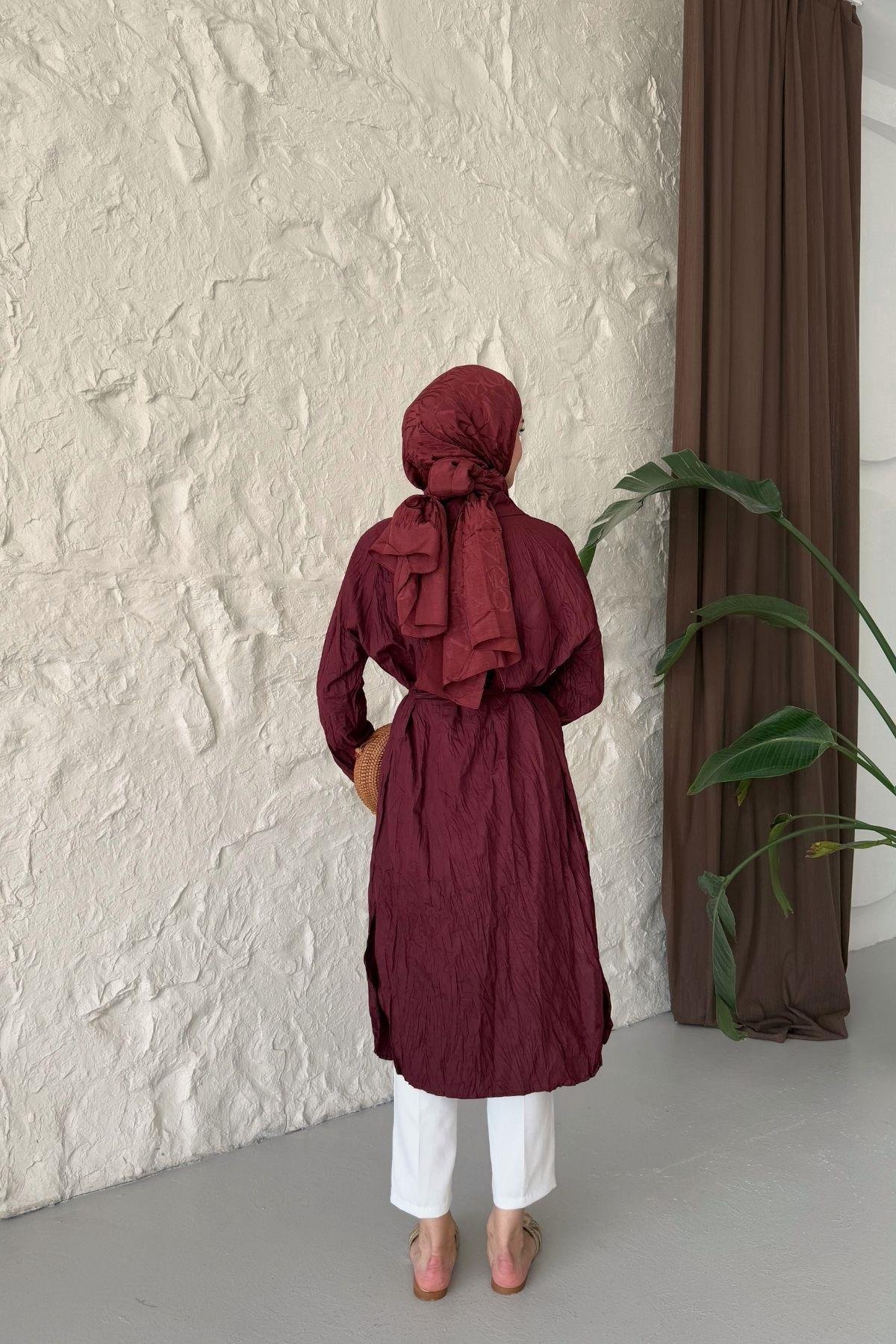 Vual Crush Tunik Bordo