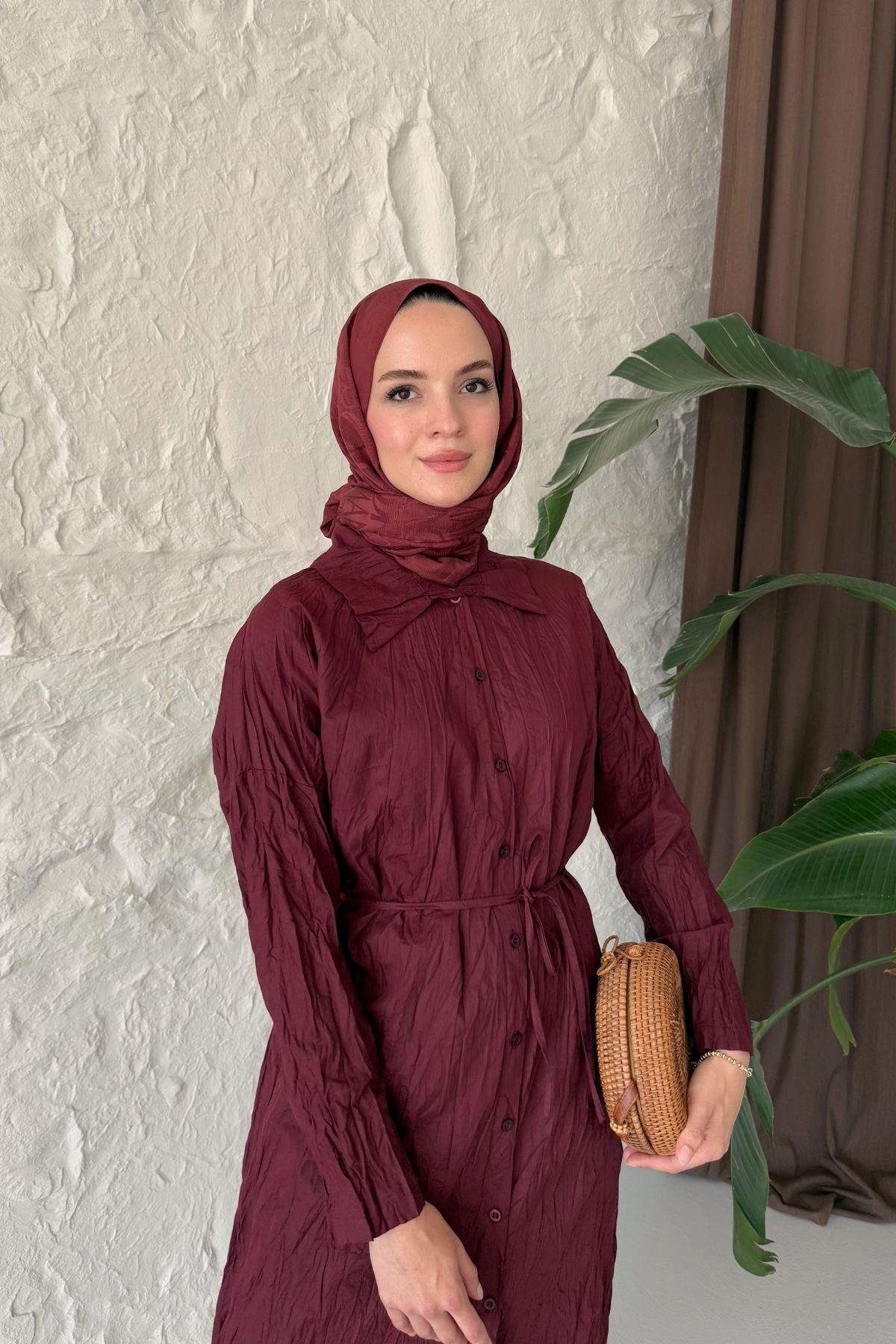 Vual Crush Tunik Bordo
