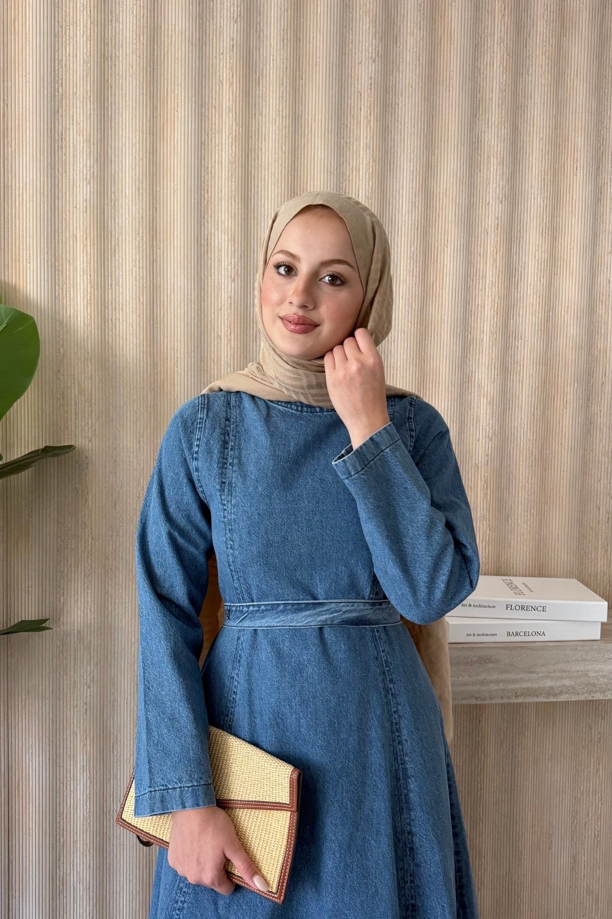 Zema Denim Elbise Mavi