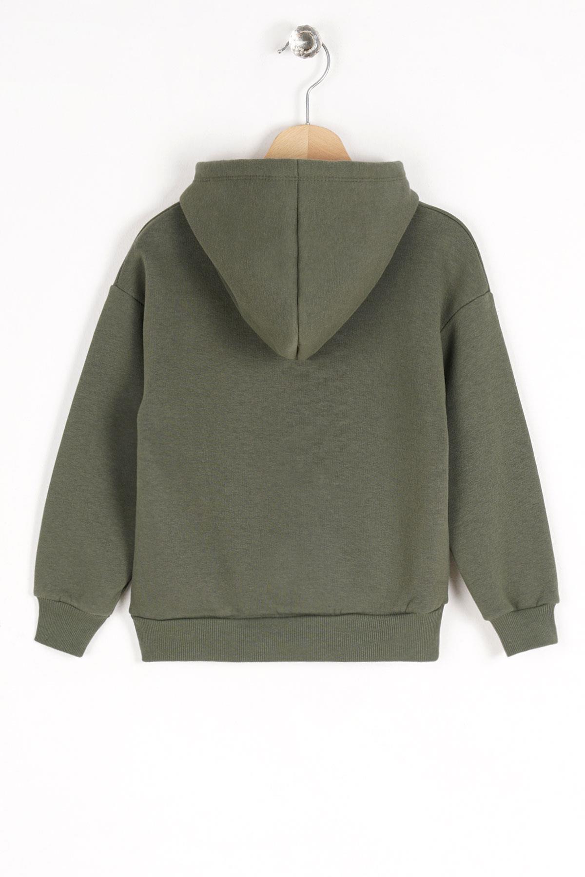 Acar 122042 Erkek Cocuk 2-5 Yas Ayıcık Baskılı Kapusonlu Sweatshırt