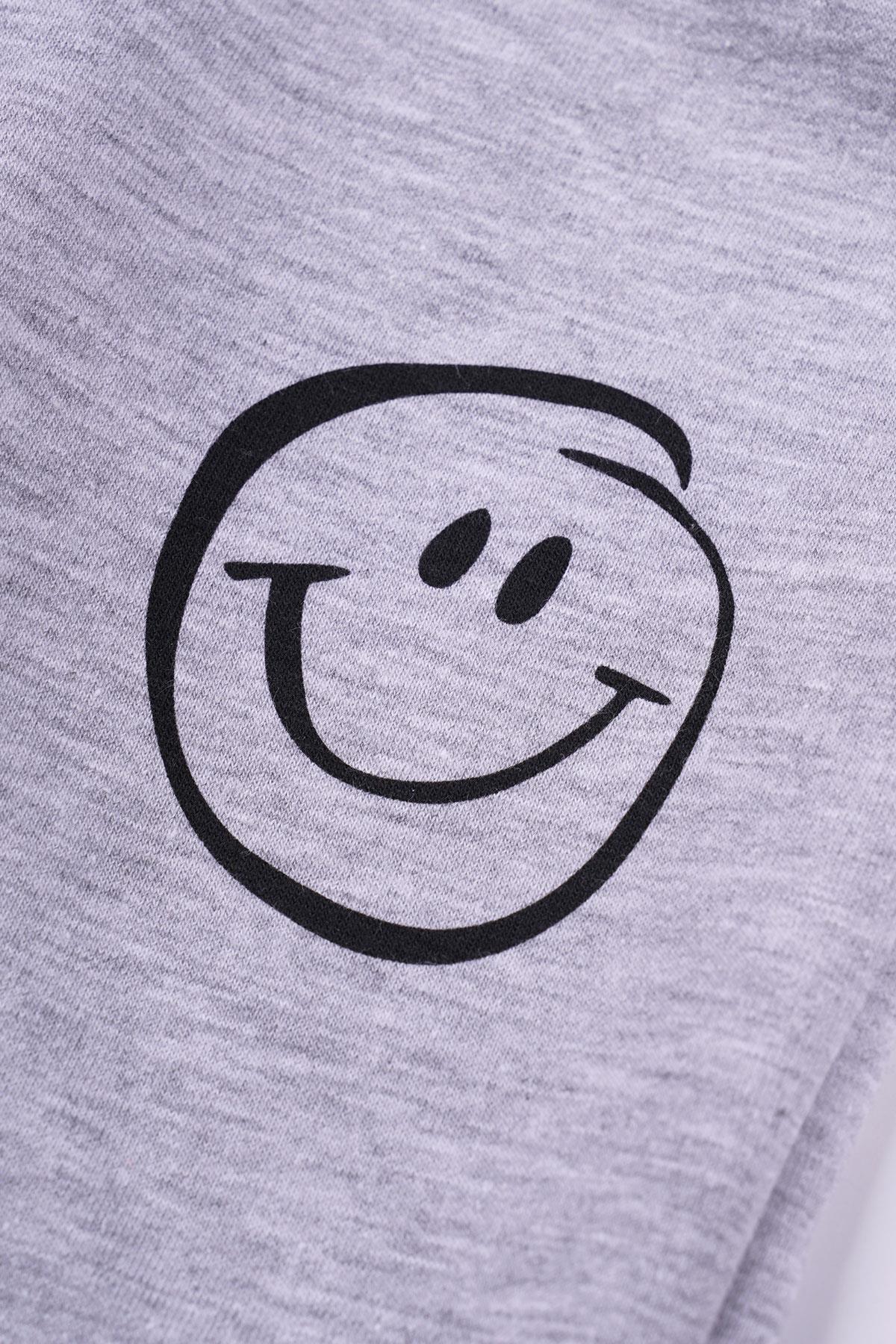 Acar 122131 Erkek Cocuk 1-4 Yas Beli Paçası Lastikli Güler Yüz Baskılı Esofman Tek Alt