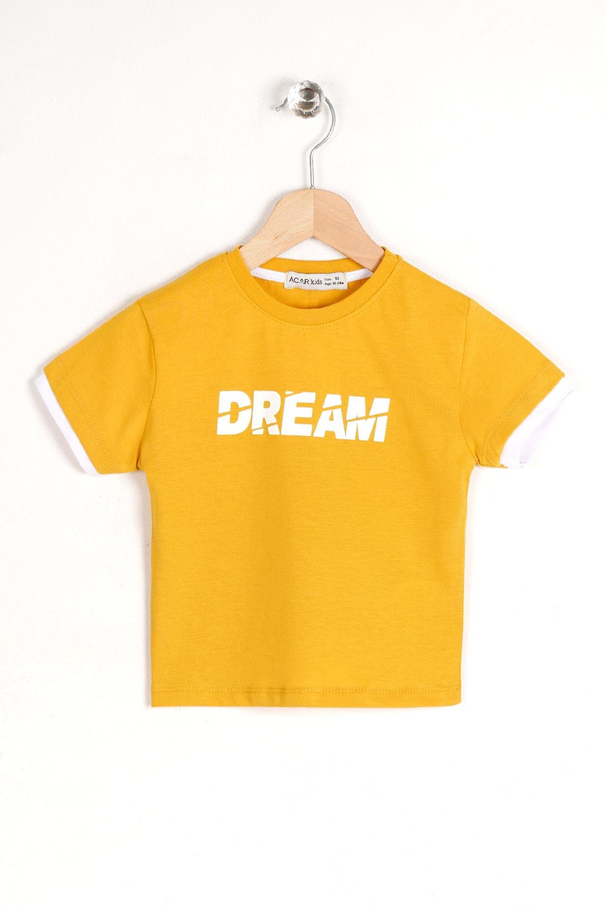 Acar 122195 Erkek Cocuk 2-5 Yas Dreams Baskılı Kısa Kol Tshırt