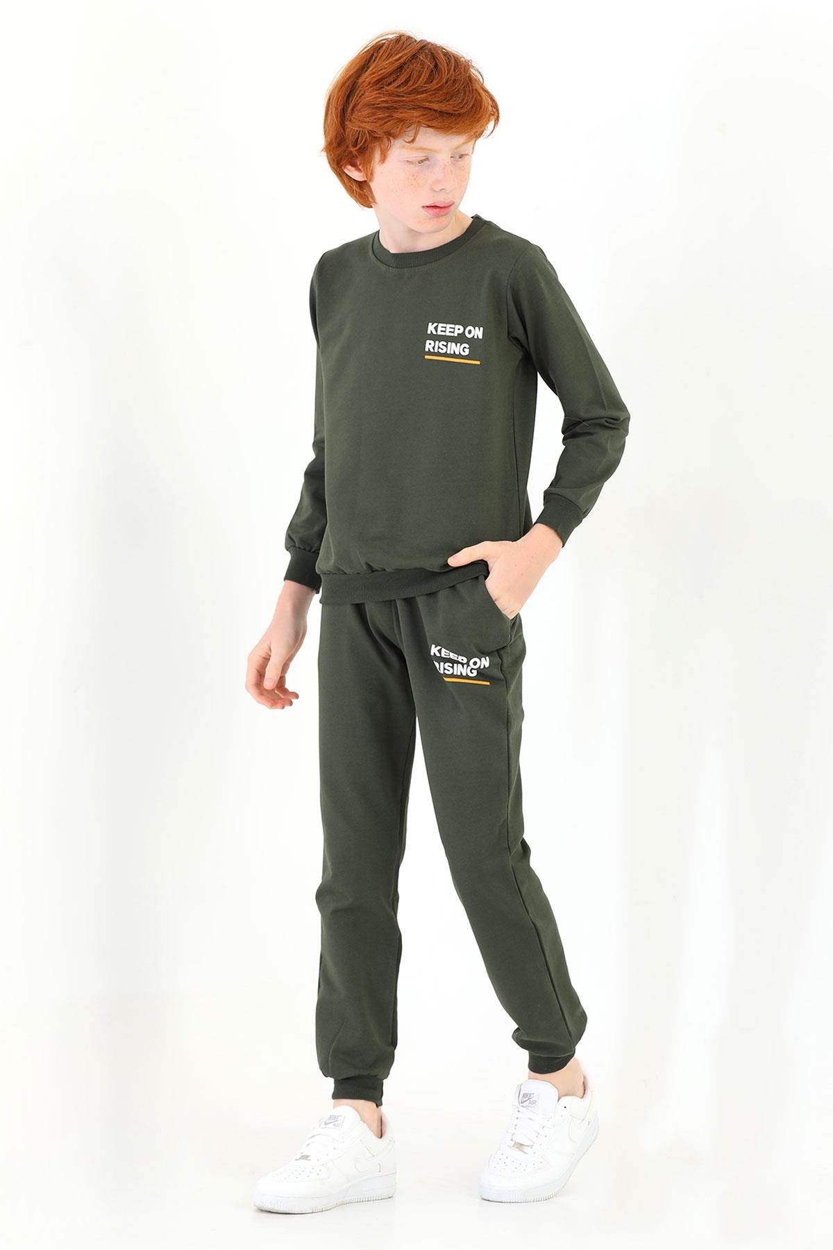 Acar 221640-321640 Erkek Cocuk 3-12 Yas Keep On Rısıng Baskılı Esofman Takım