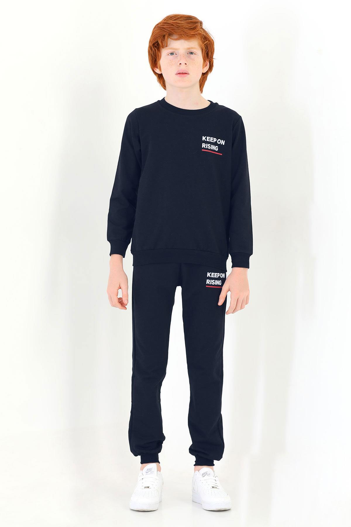 Acar 221640-321640 Erkek Cocuk 3-12 Yas Keep On Rısıng Baskılı Esofman Takım