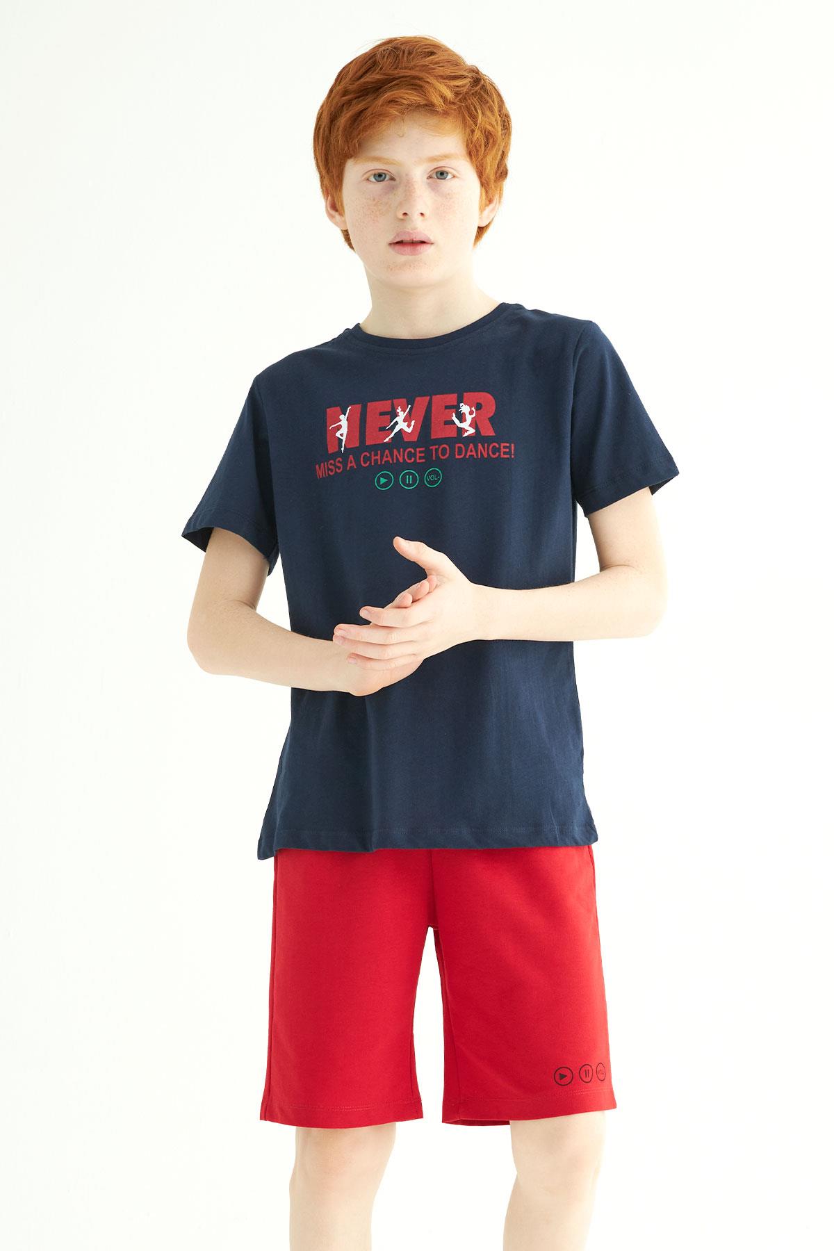 Acar 322096 Erkek Cocuk 8-12  Yas Never Baskılı Kaprılı Takım