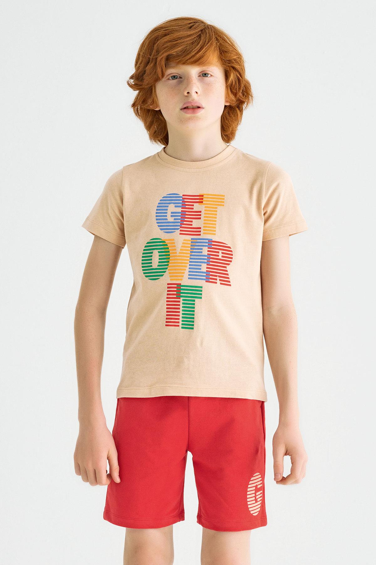 Acar 322098 Erkek Cocuk 9-13 Yas Get Over It Baskılı Kaprılı Takım