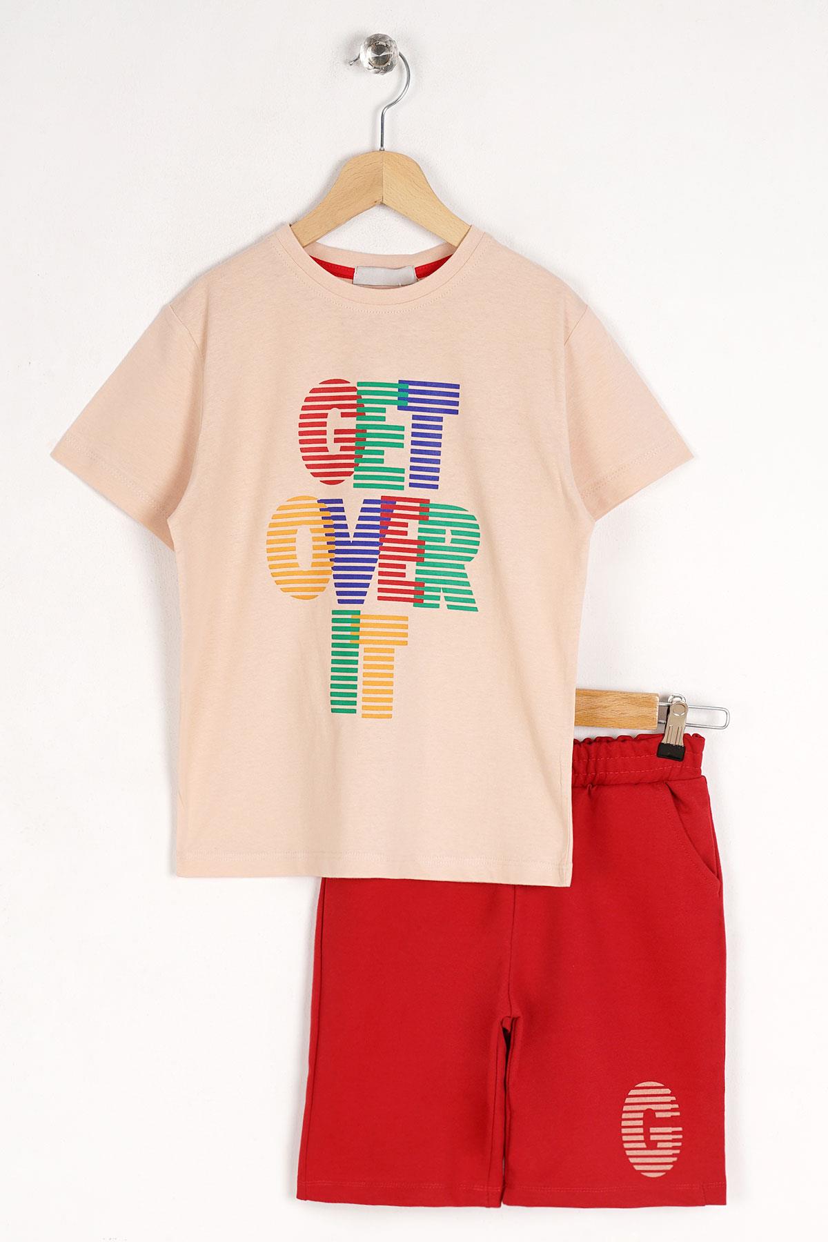 Acar 322098 Erkek Cocuk 9-13 Yas Get Over It Baskılı Kaprılı Takım