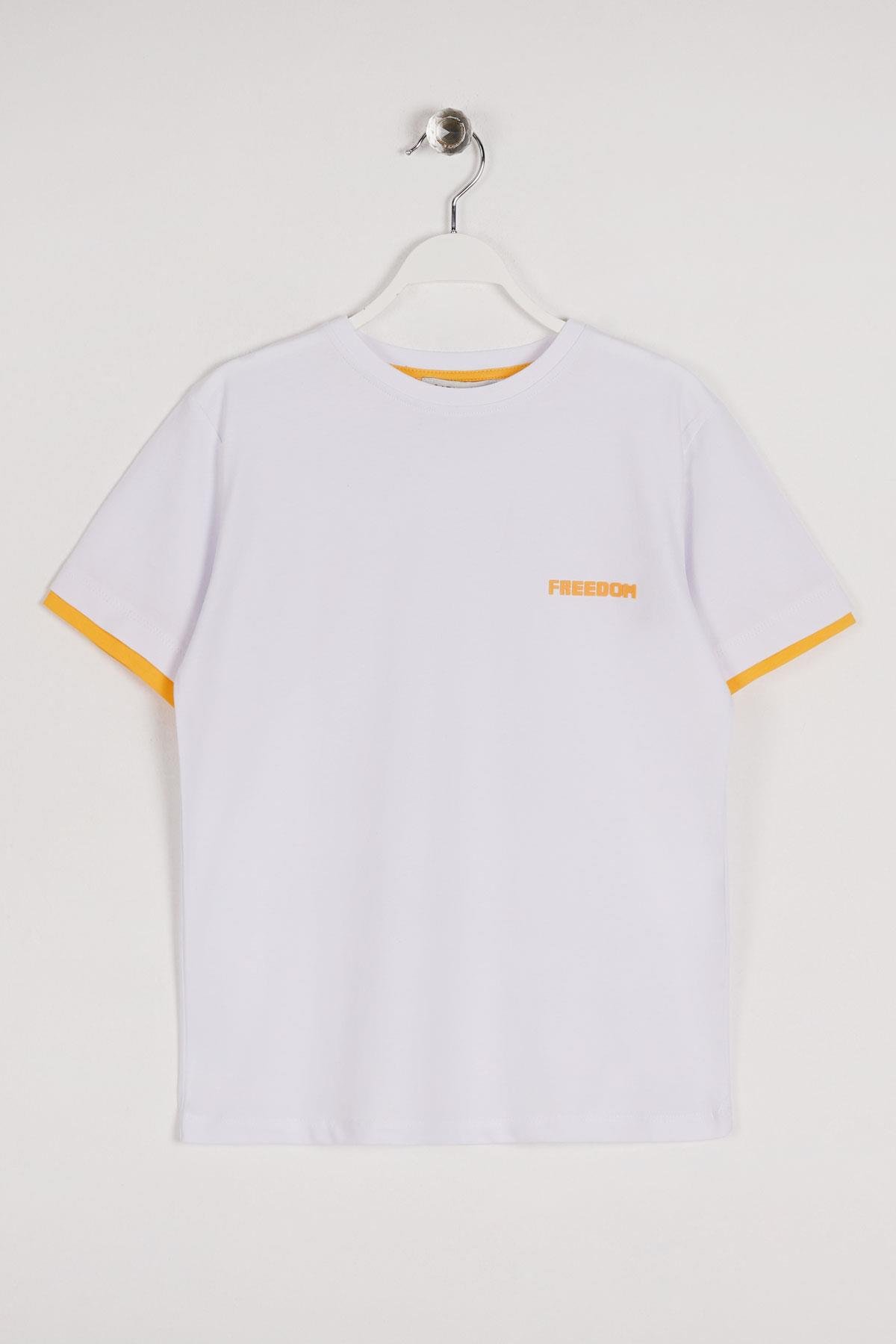 Acar 322120 Erkek Cocuk 10-13 Yas Freedom Baskılı Tshırt