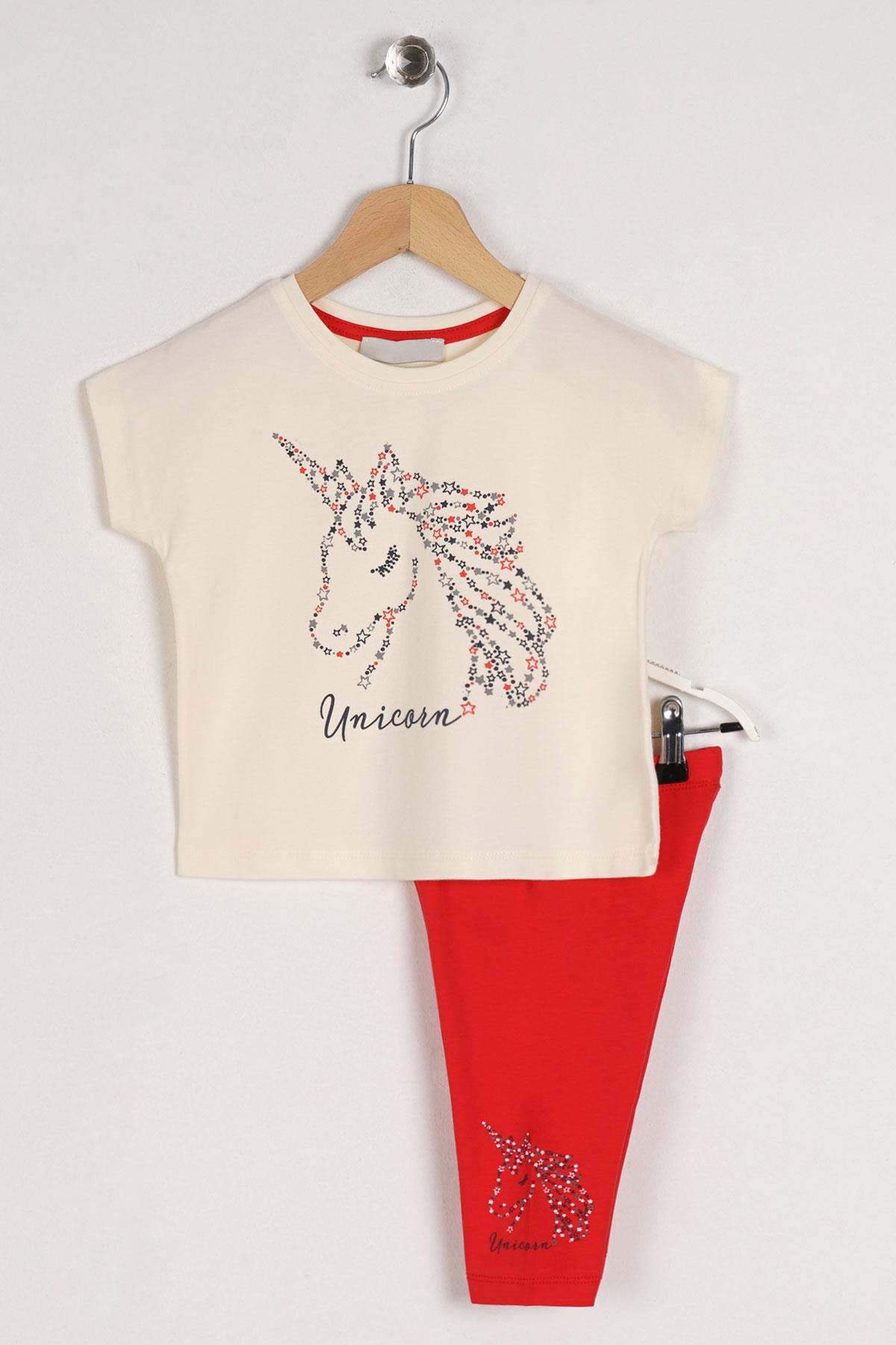 Acar 3487 Kız Cocuk 2-5 Unıcorn Ikılı Takım