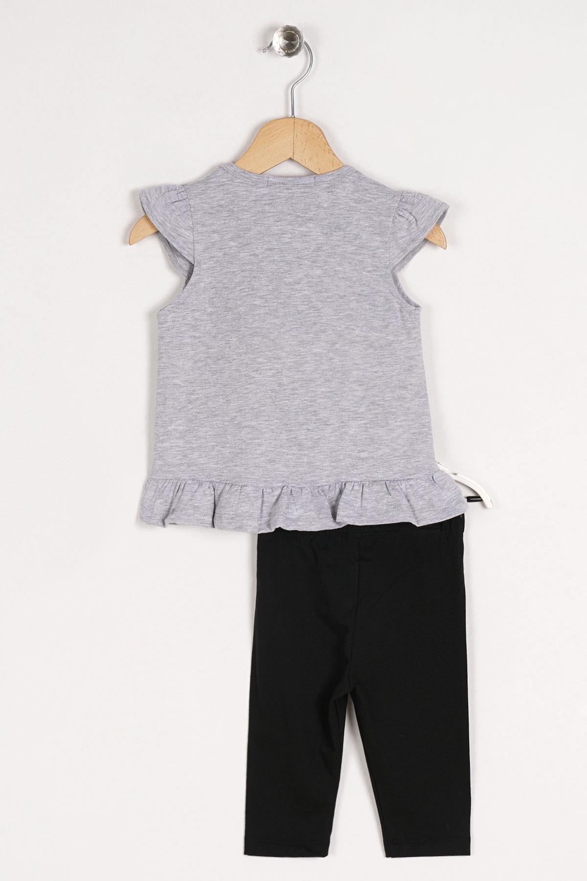 Acar 522122 Kız Cocuk 2-5 Yas Karpuz Baskılı Etegı Fırfırlı Taytlı Takım