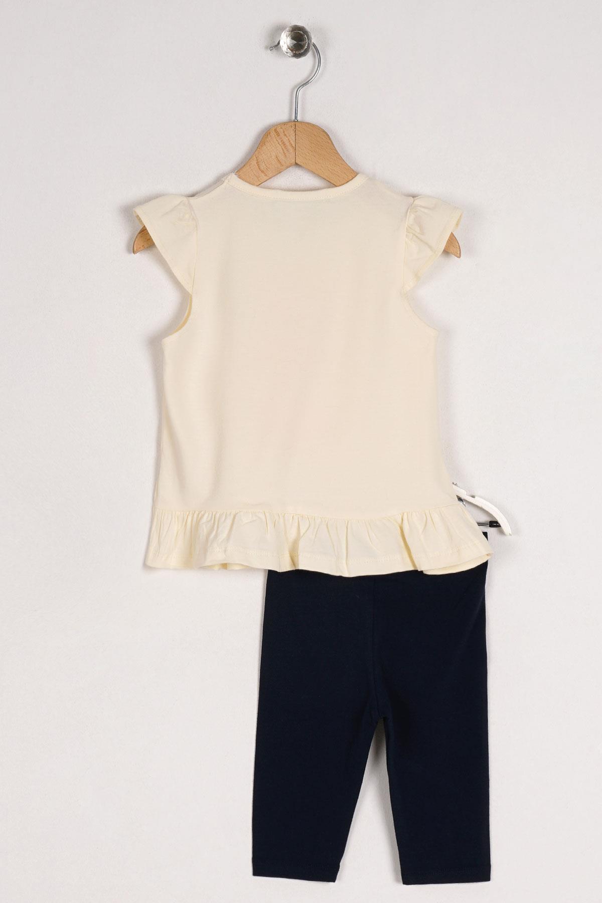 Acar 522122 Kız Cocuk 2-5 Yas Karpuz Baskılı Etegı Fırfırlı Taytlı Takım