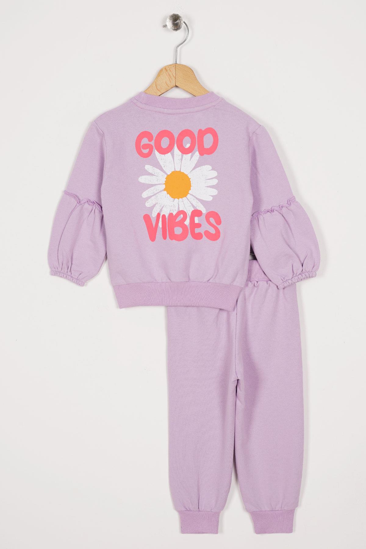 Acar 523129 Kız Cocuk 2-5 Yas Cıcek Desenlı Esofman Takım