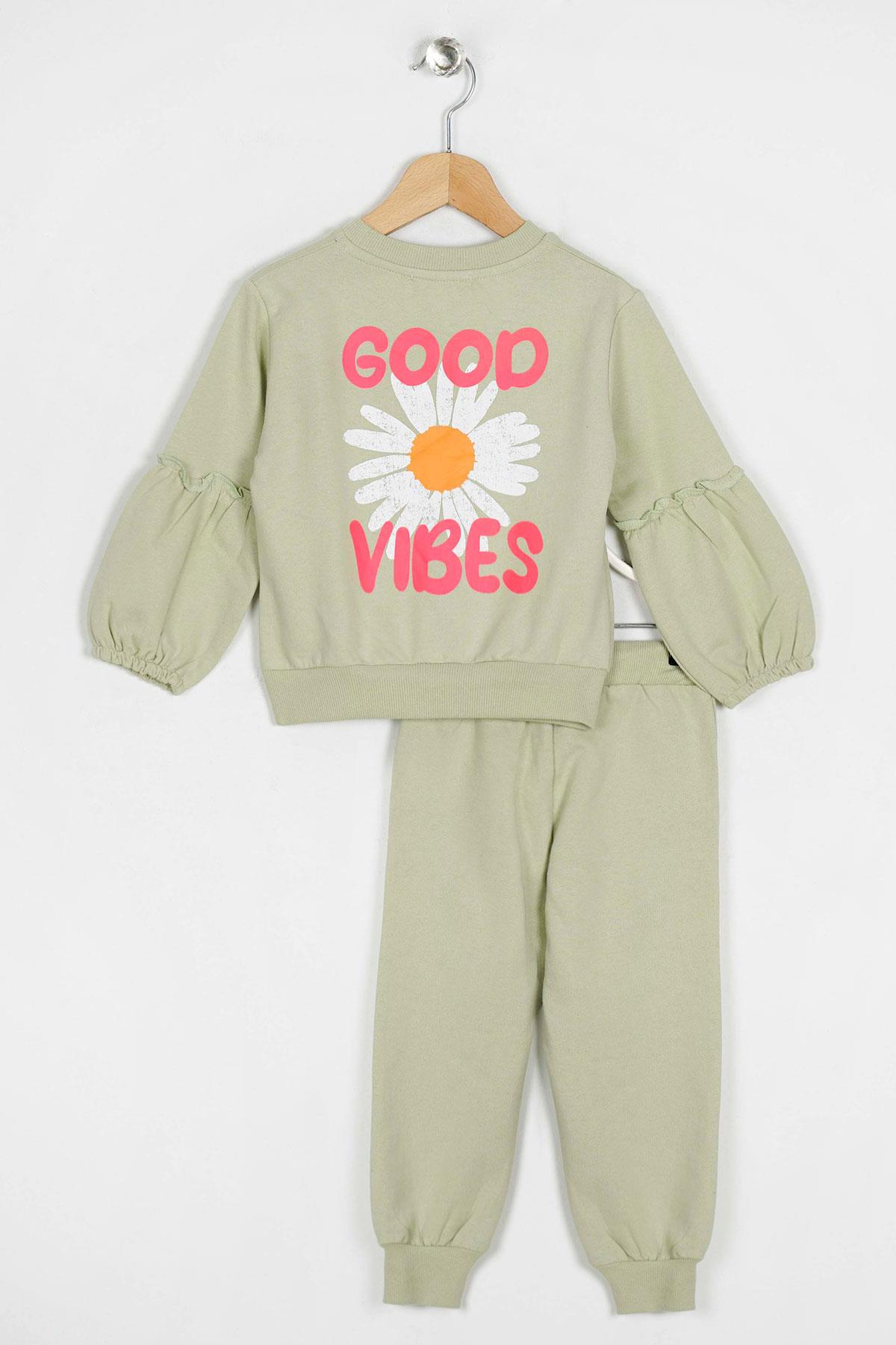 Acar 523129 Kız Cocuk 2-5 Yas Cıcek Desenlı Esofman Takım