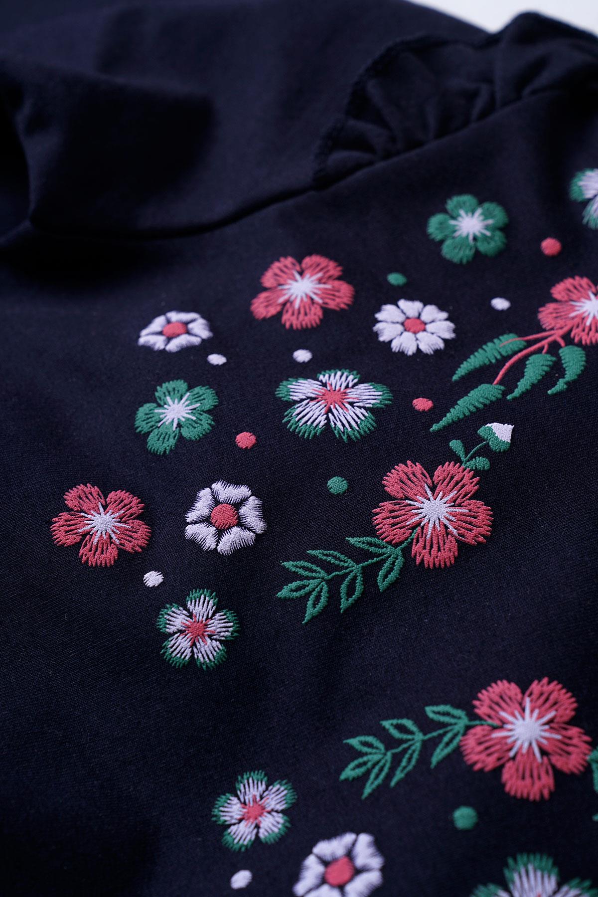 Acar 523147 Kız Cocuk 2-5 Cıcek Nakıs Baskılı Ikılı Takım