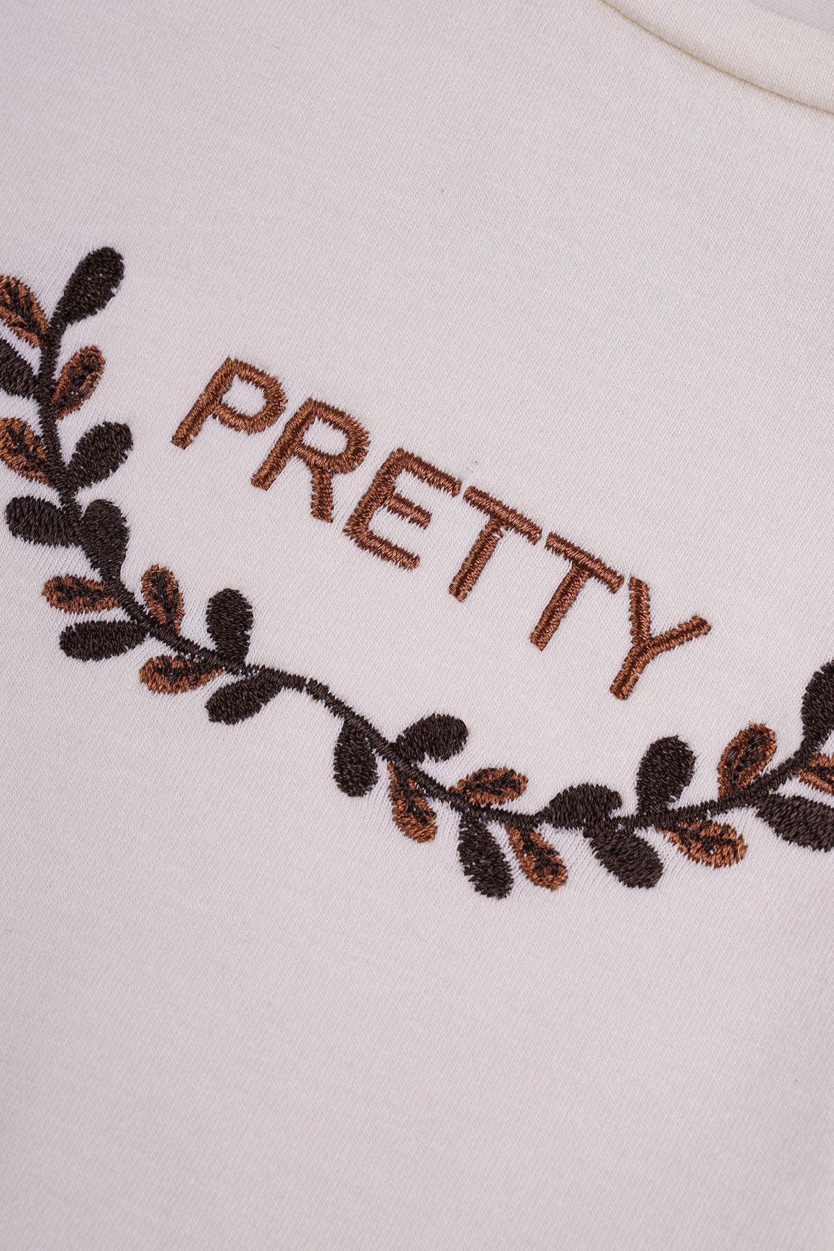 Acar 623061 Kız Cocuk 6-9 Yas Pretty Baskılı Yanları Baglamalı Ikılı Takım