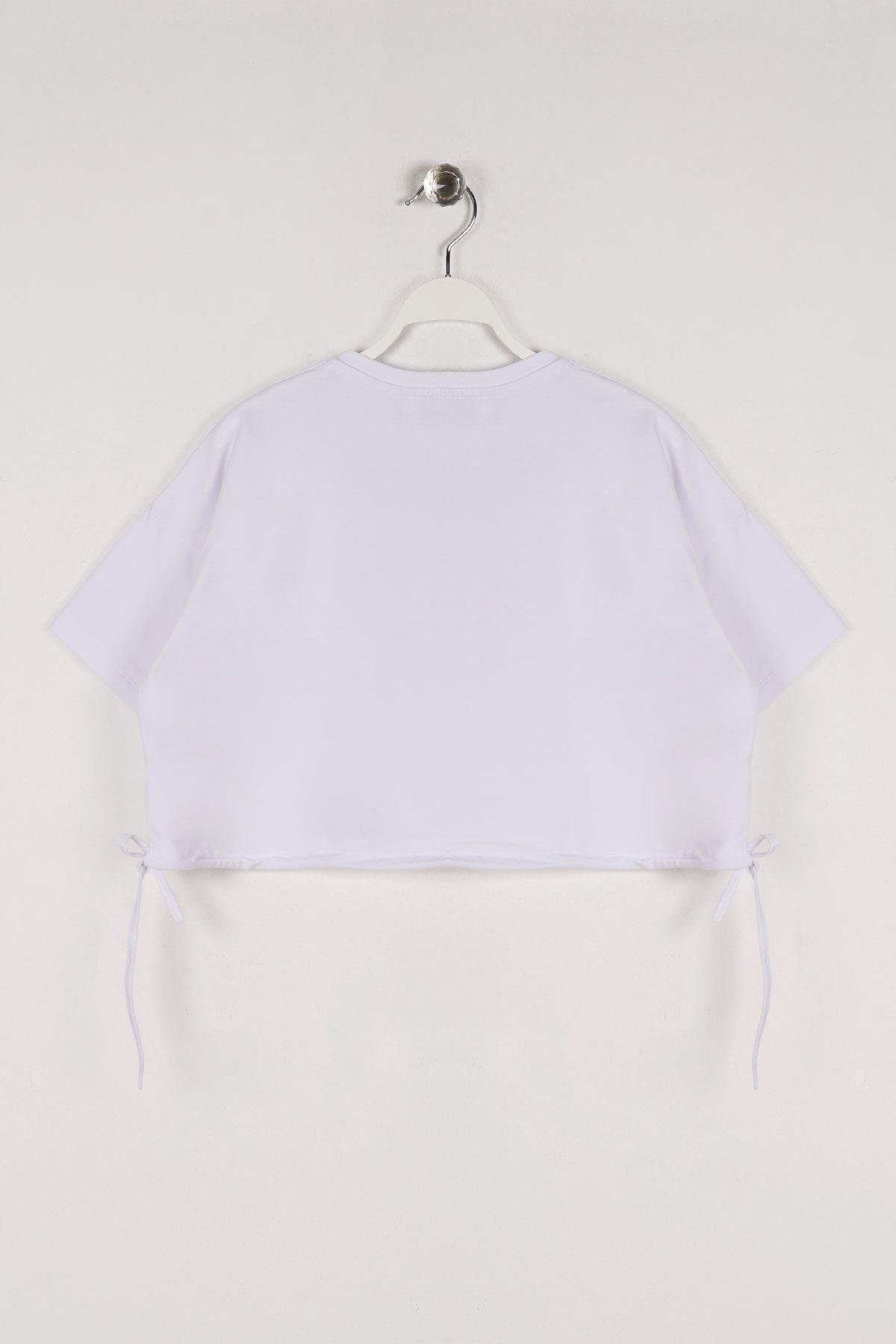 Acar 723021 Kız Cocuk 10-13 Yas Hello New Day Yazılı Bel Bagcıklı Tshırt