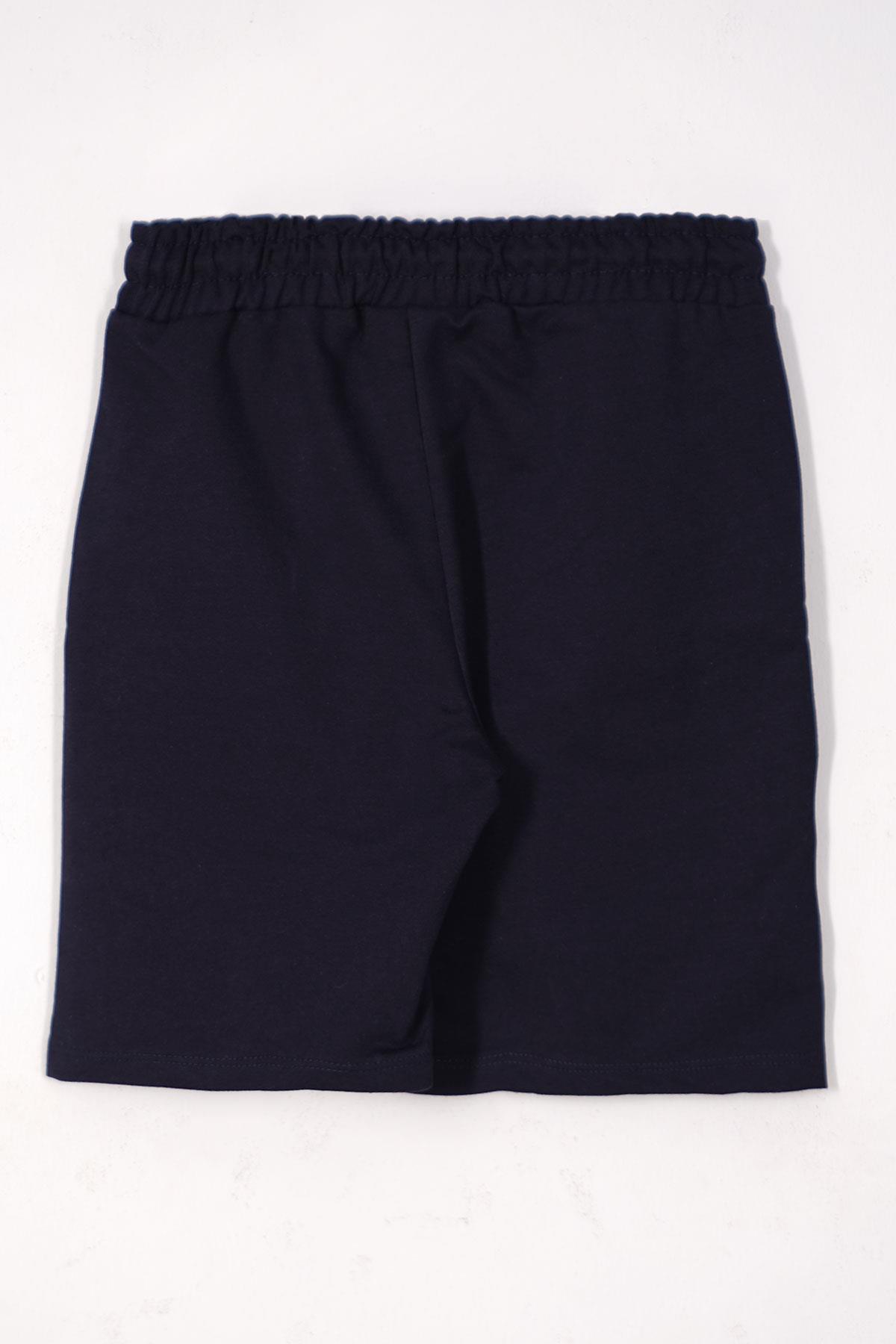 Bisiklet Yaka Kısa Kol Acr Wewe Baskılı Gri Renk Erkek Çocuk Kaprili Takım