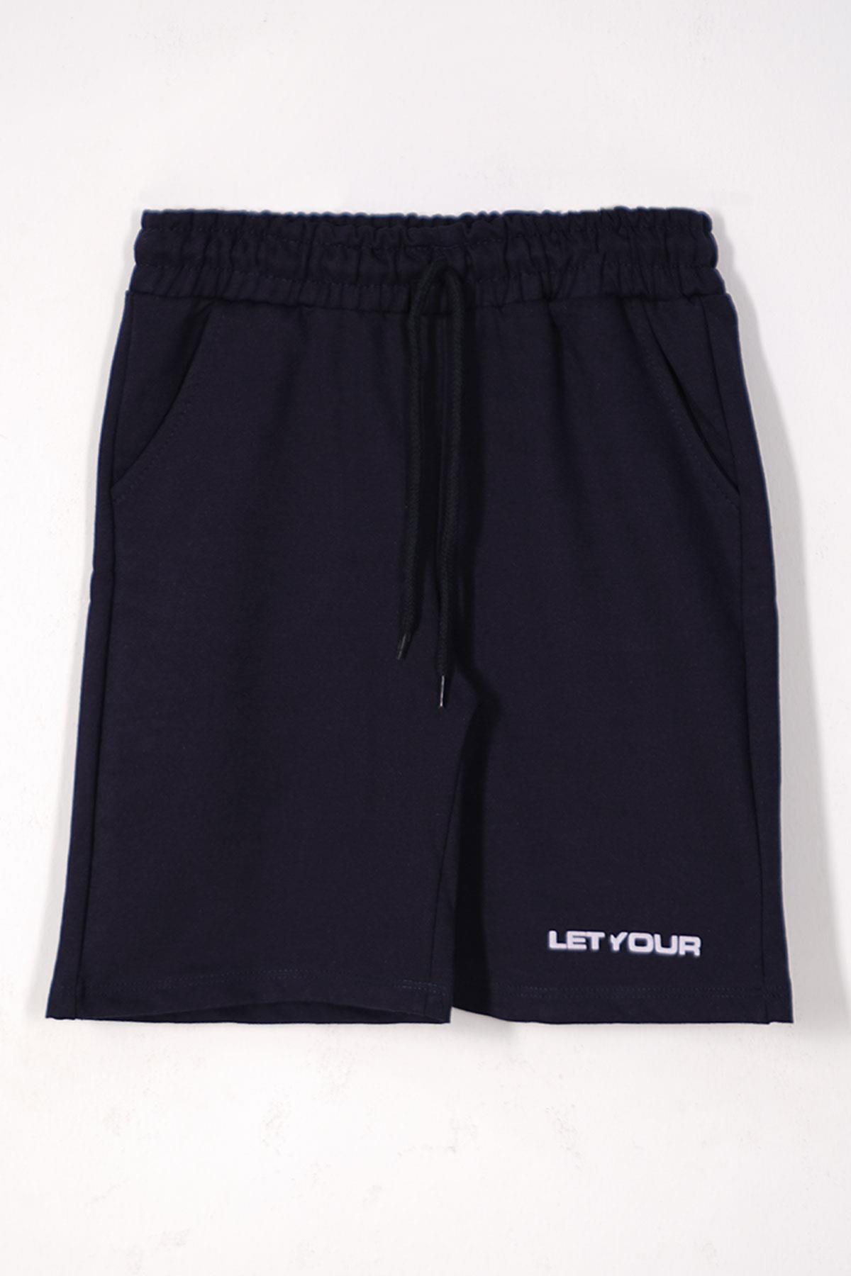 Bisiklet Yaka Kısa Kol Acr Wewe Baskılı Gri Renk Erkek Çocuk Kaprili Takım