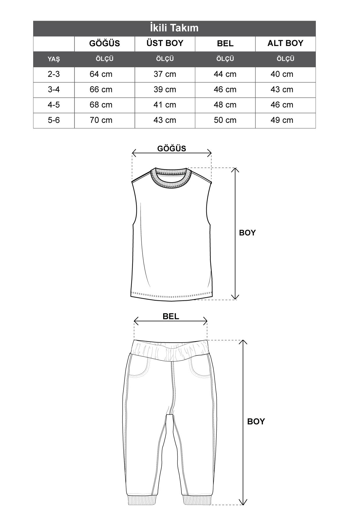 Bisiklet Yaka Kısa Kol Waffel Paca Fırfırlı Ikılı Takım Cagla Yesil Renk Kız Çocuk Ikılı Takım
