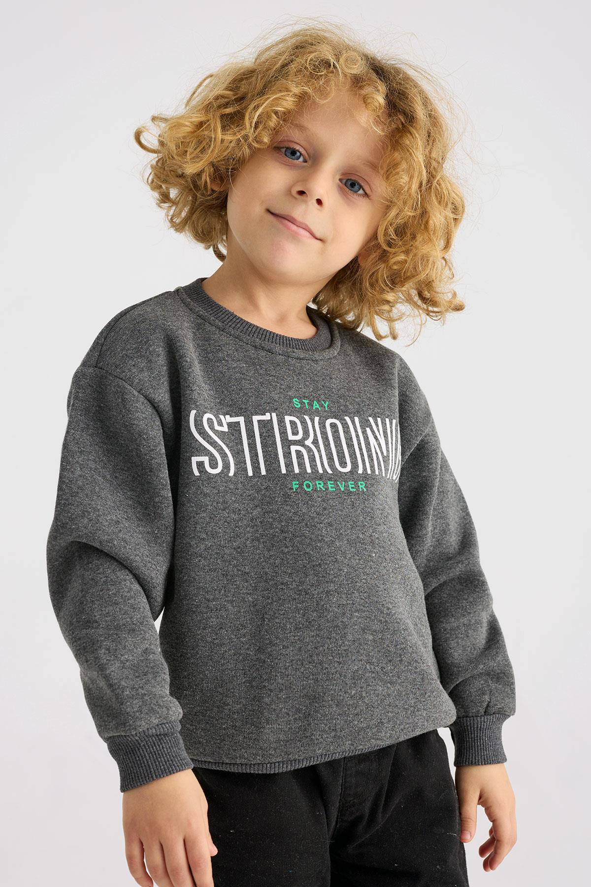 221446 ERKEK 5-8 YAŞ STORONG BASKILI SWEATSHIRT