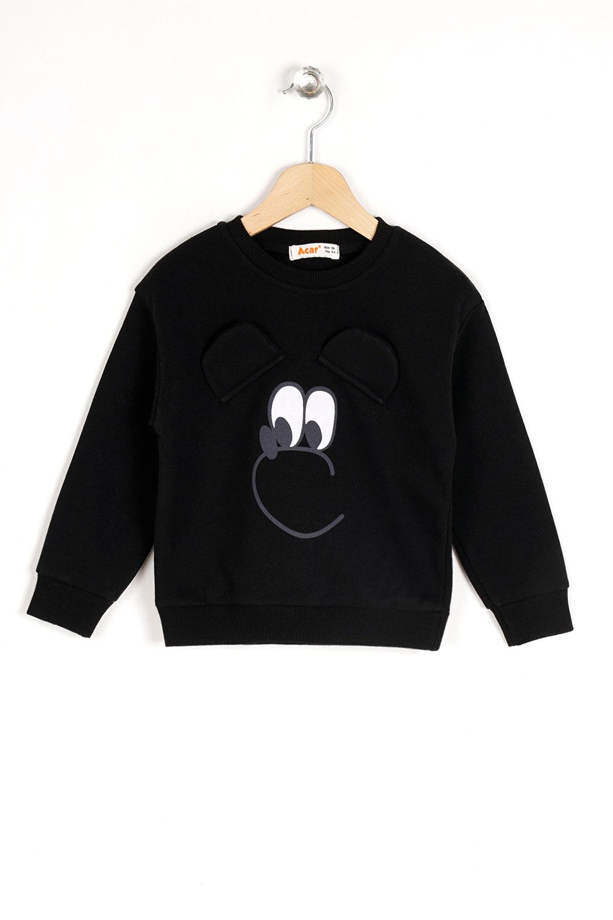 622615 KIZ 3-7 YAŞ KÖPEK BASKILI SWEATSHIRT