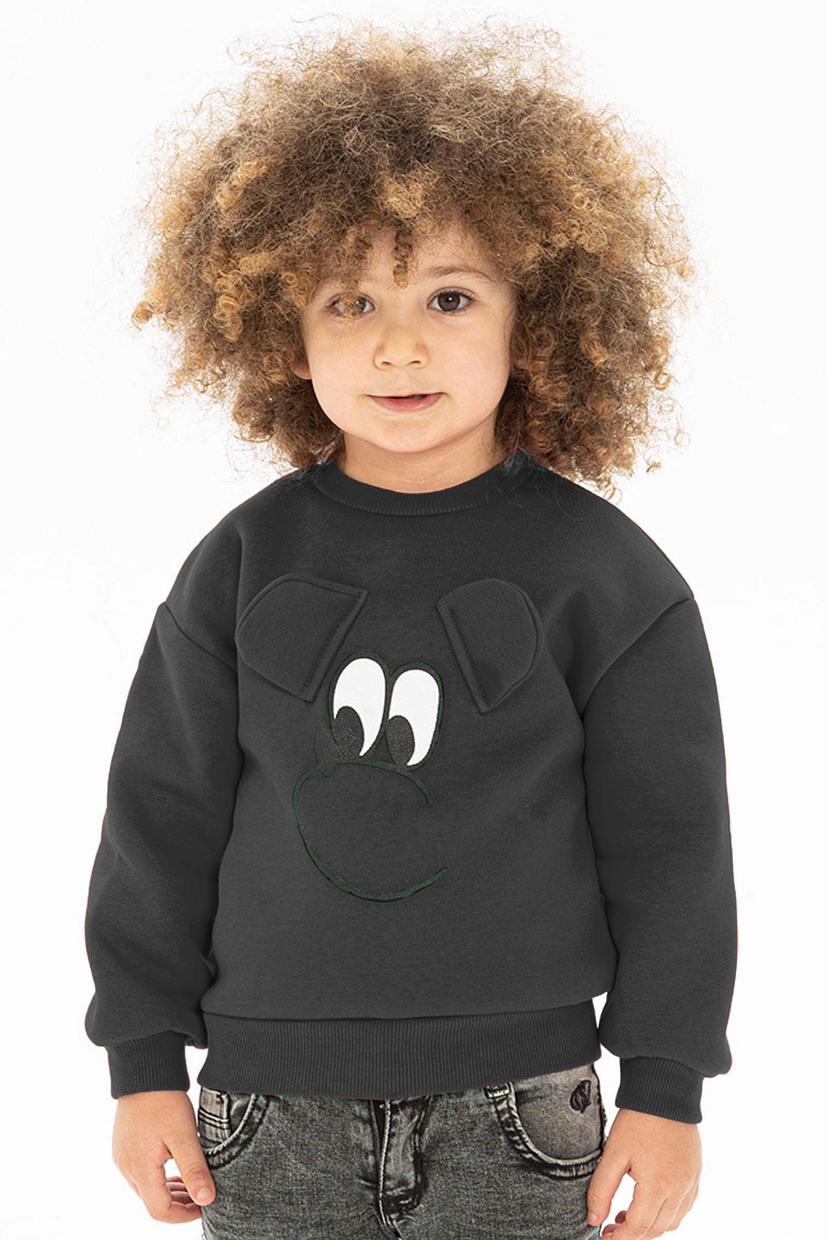 622615 KIZ 3-7 YAŞ KÖPEK BASKILI SWEATSHIRT