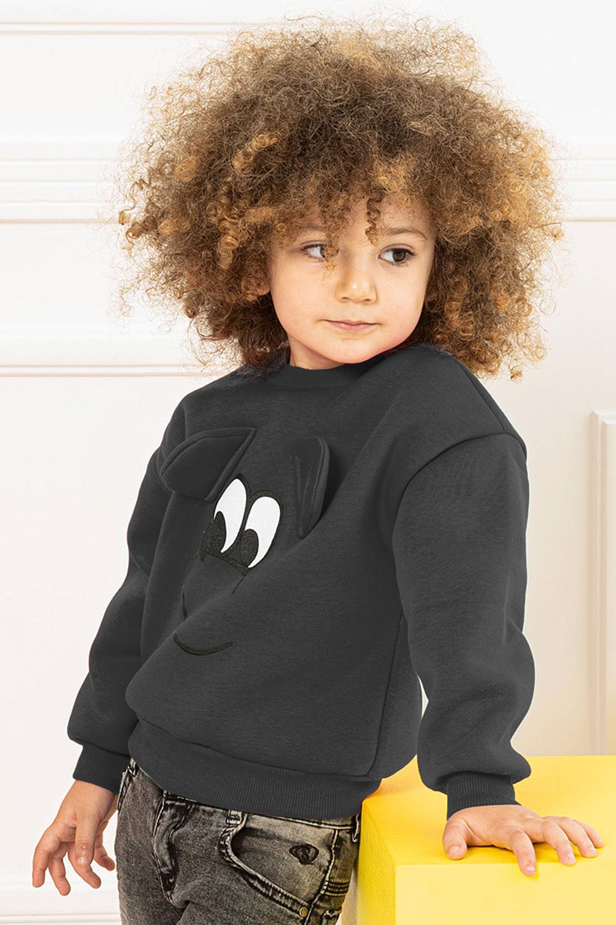 622615 KIZ 3-7 YAŞ KÖPEK BASKILI SWEATSHIRT